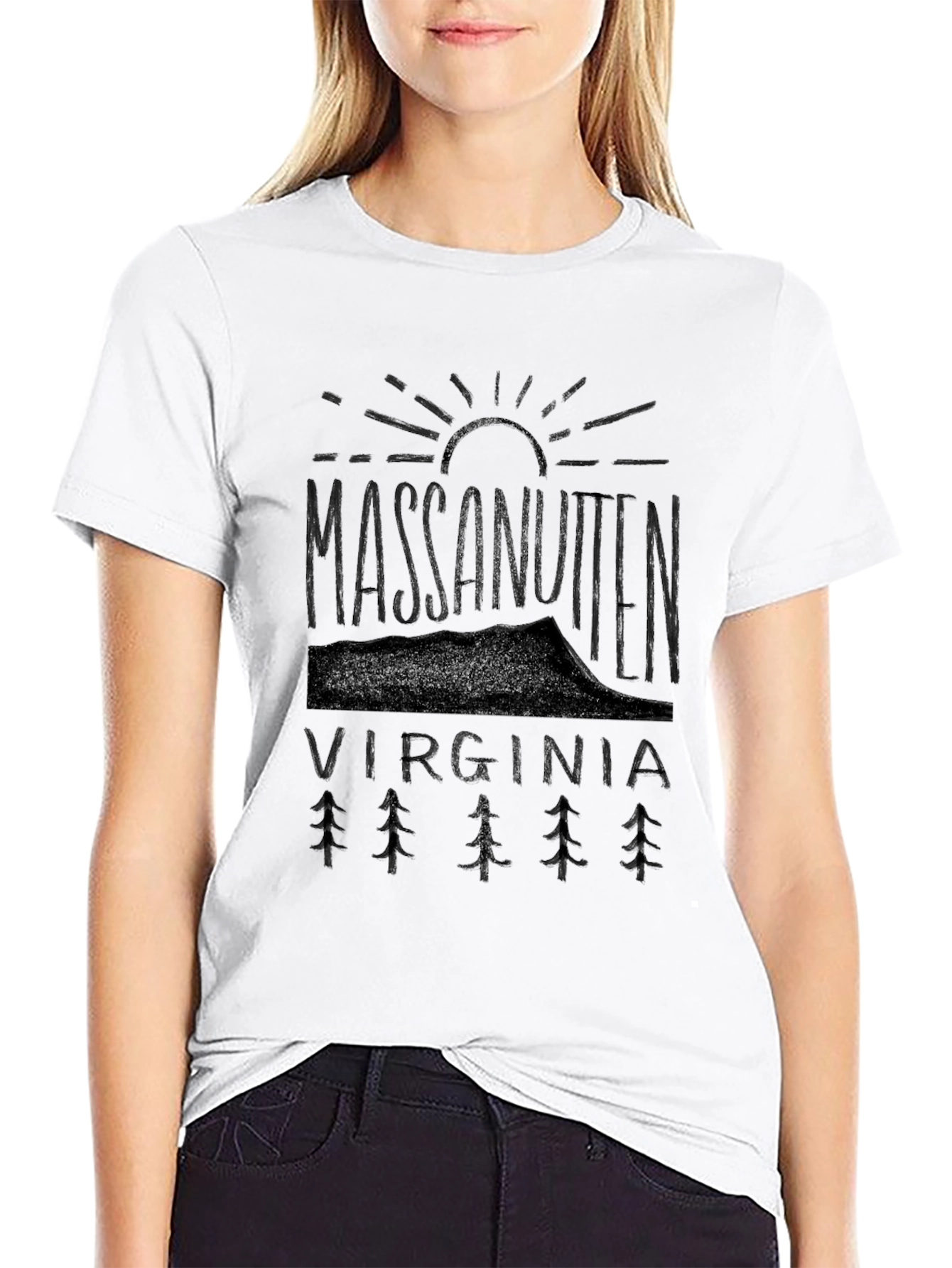 Massenutten Virginia Graphic Tee - Black