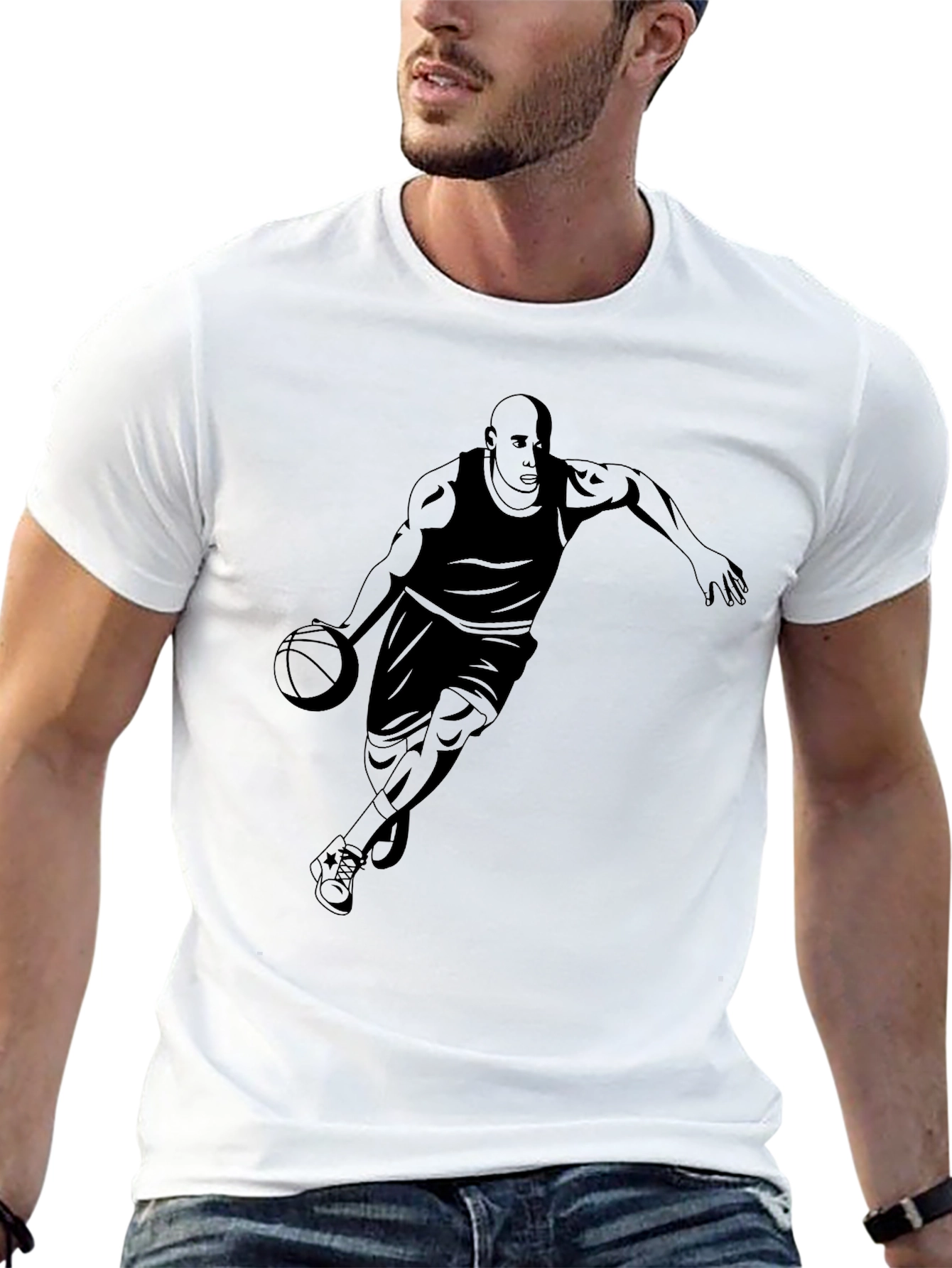 Basketball Player Graphic T-Shirt