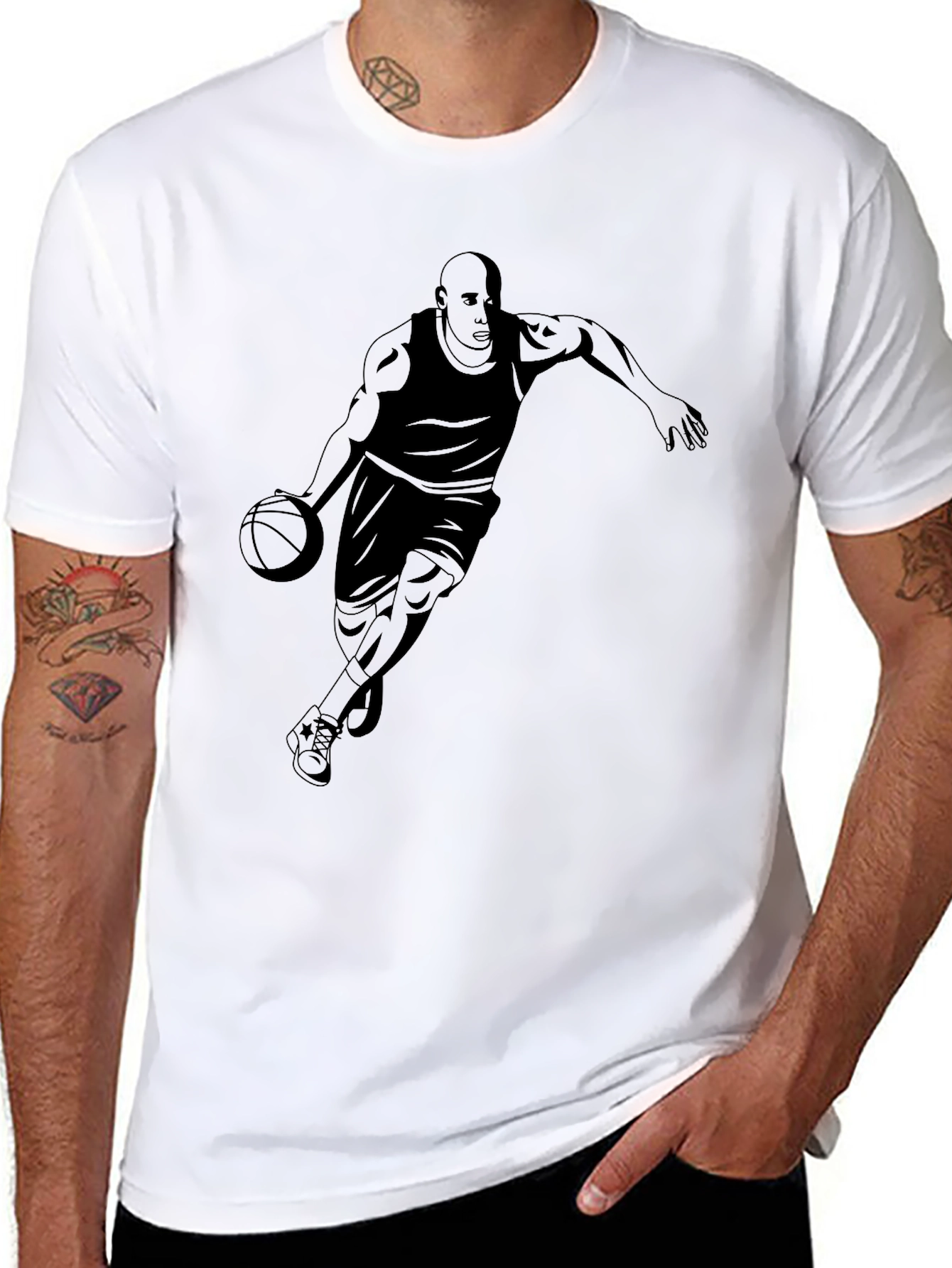 Basketball Player Graphic T-Shirt