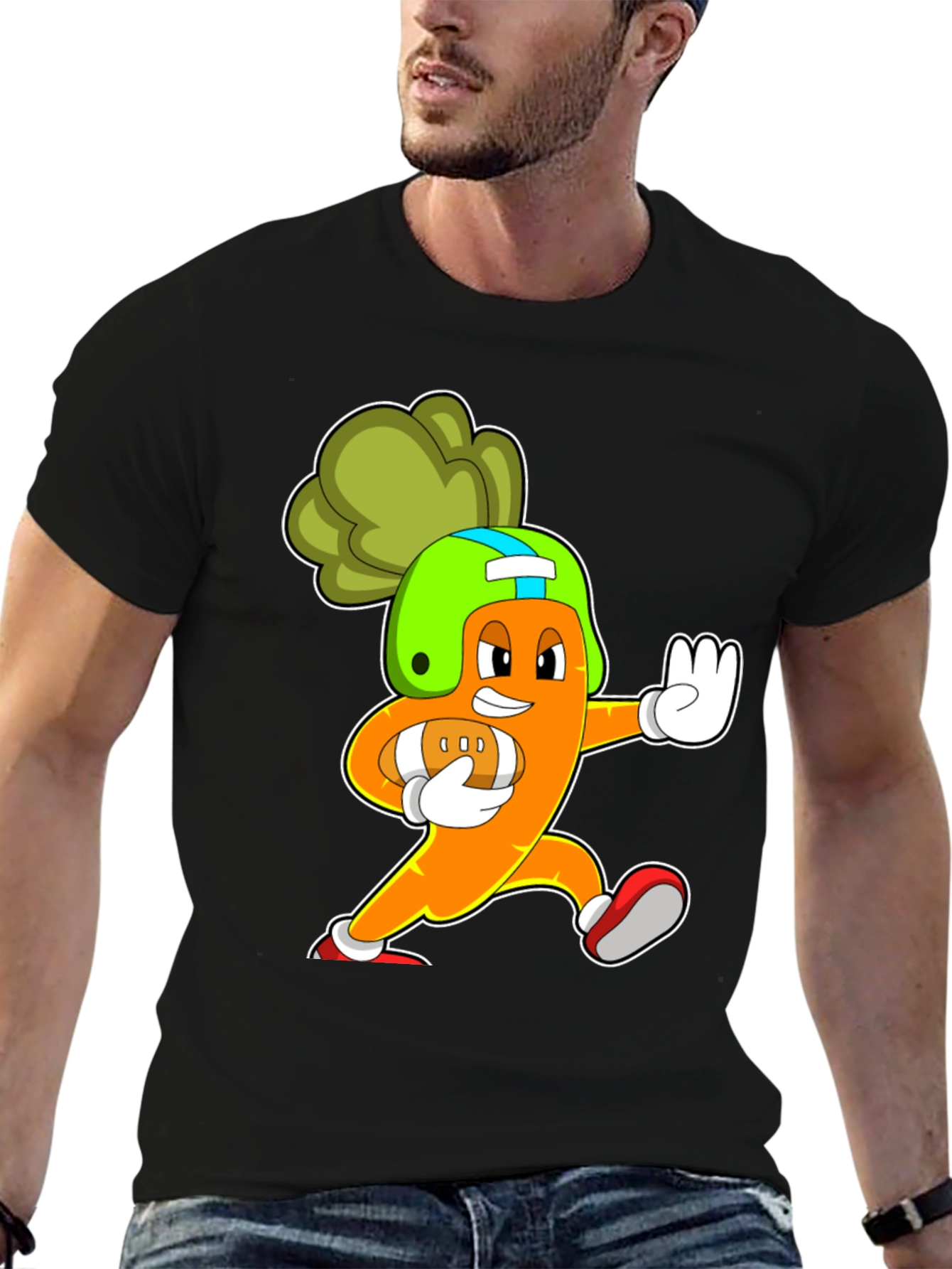Carrot Football Player T-Shirt - Sports Humor