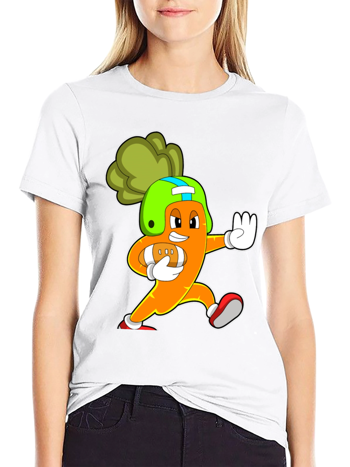 Carrot Football Player T-Shirt - Sports Humor
