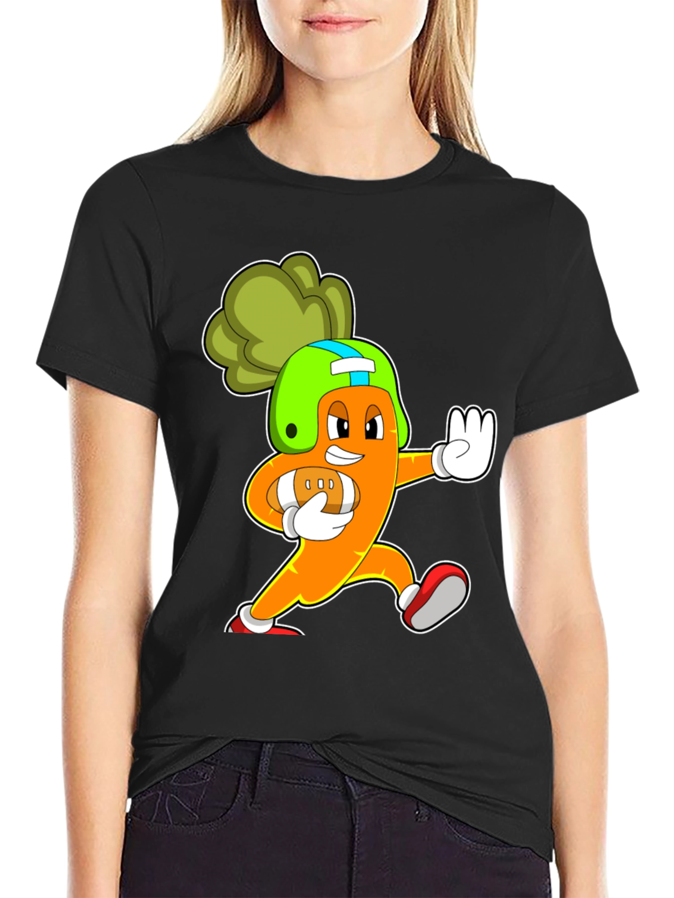 Carrot Football Player T-Shirt - Sports Humor