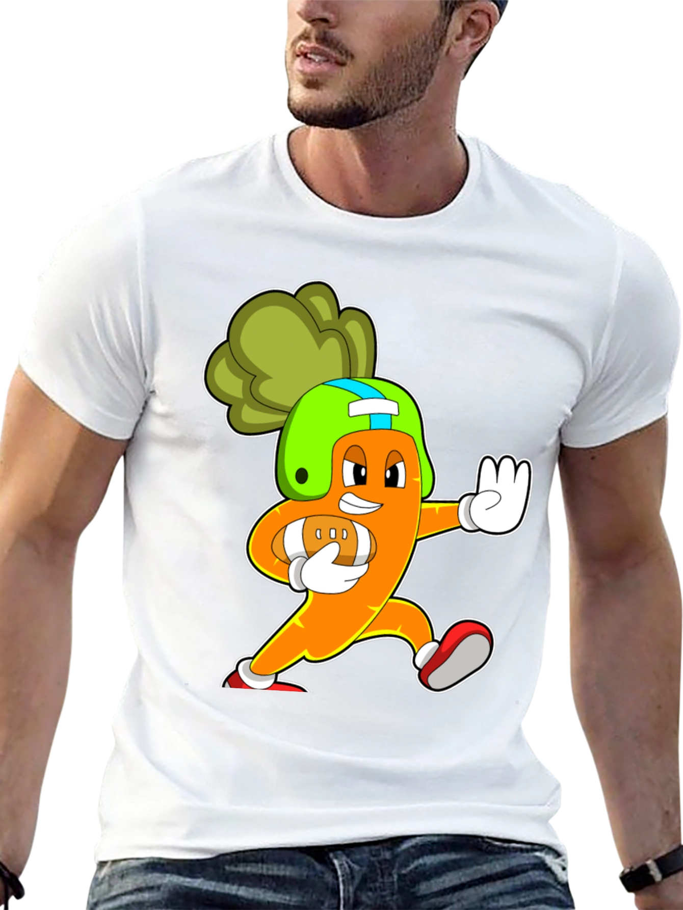 Carrot Football Player T-Shirt - Sports Humor