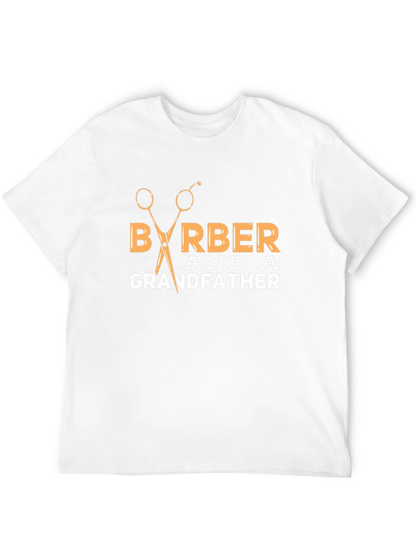 Barber and Grandfather Graphic Tee - Black Cotton T-Shirt
