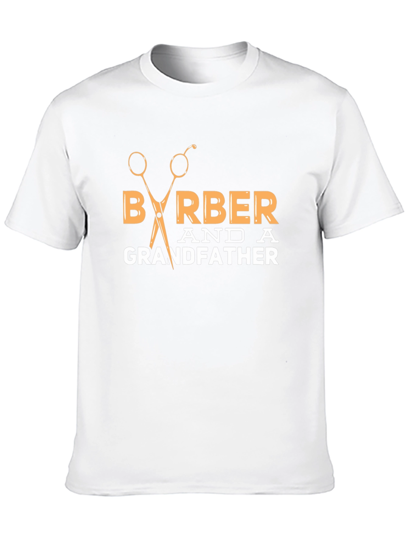 Barber and Grandfather Graphic Tee - Black Cotton T-Shirt