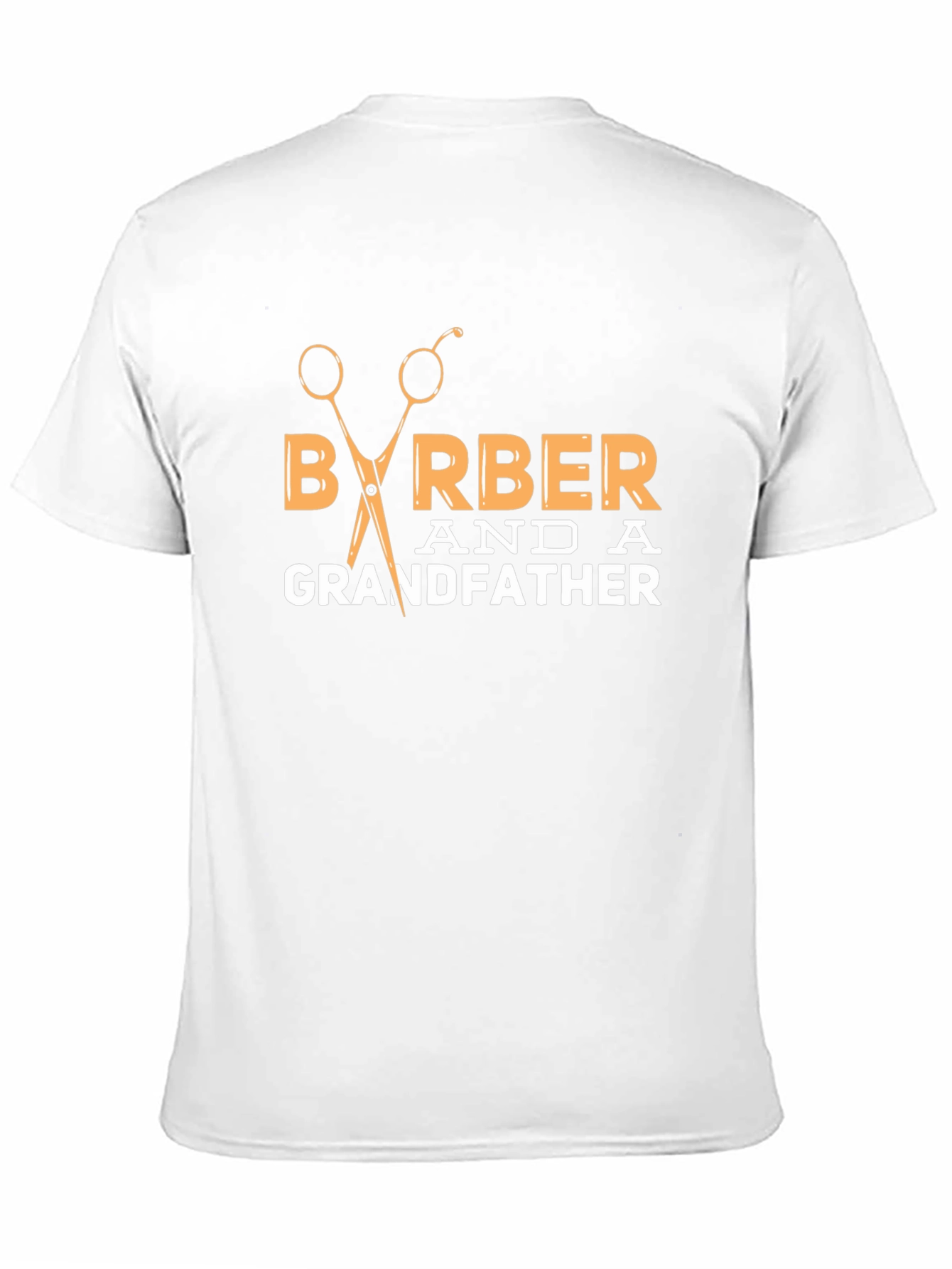 Barber and Grandfather Graphic Tee - Black Cotton T-Shirt