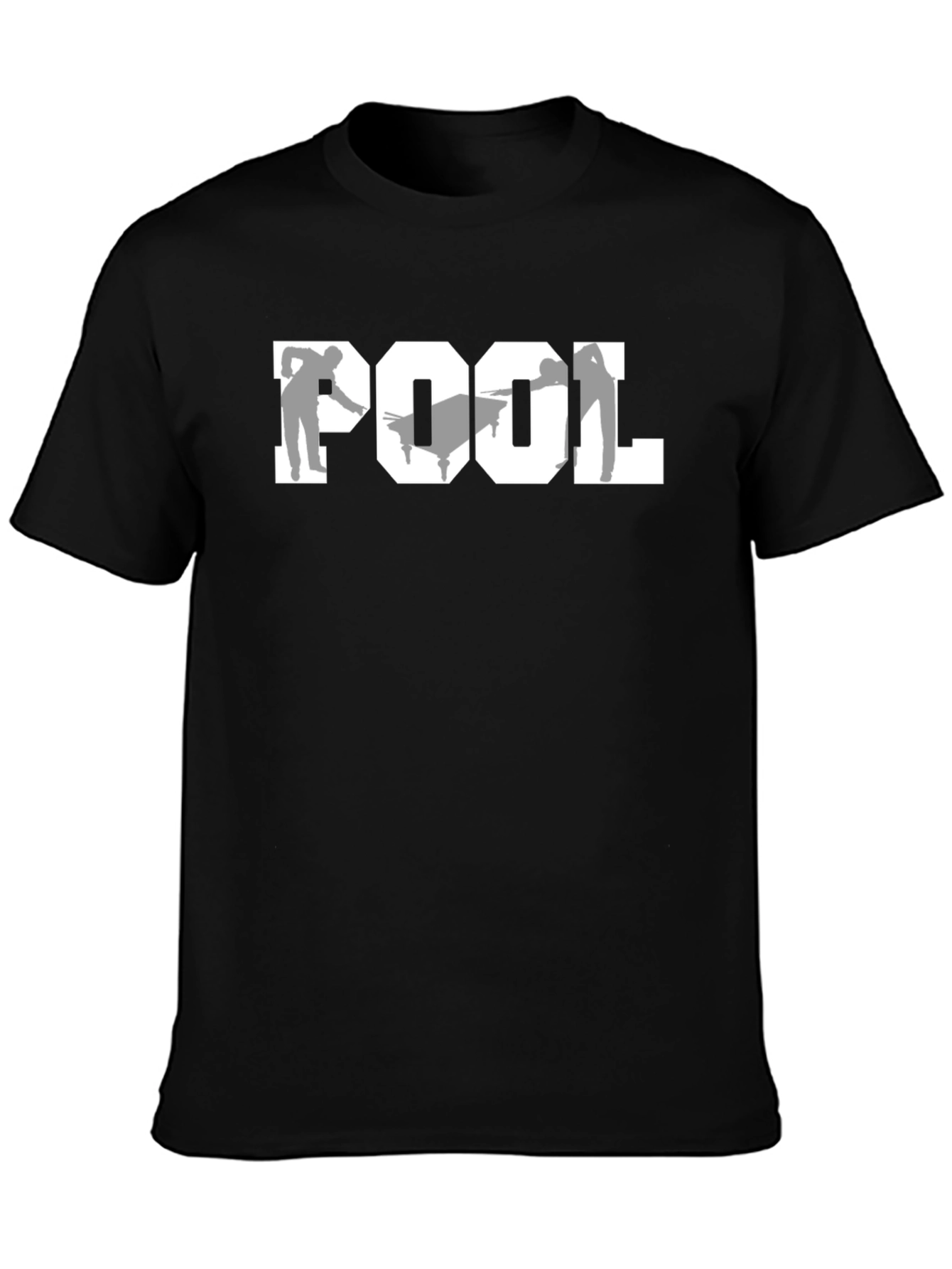 Pool Player Graphic Tee - Stylish Black T-Shirt