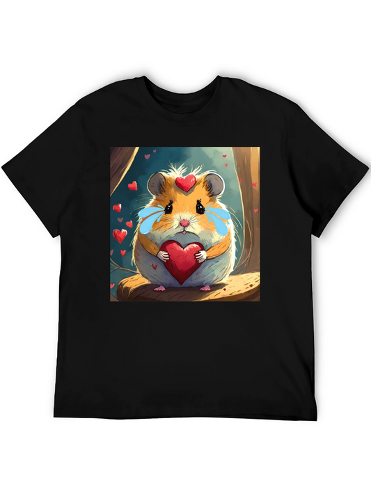 Hamster Heart T-Shirt - Cute Cartoon Love Tee