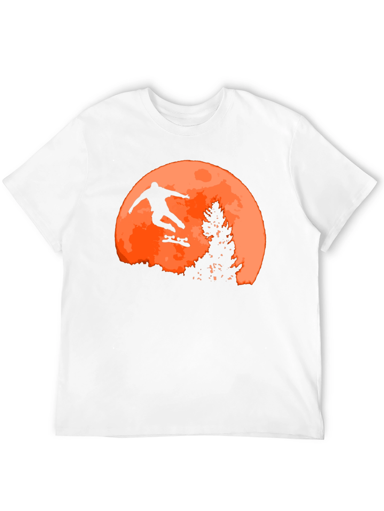 Skateboarder Silhouette Graphic T-Shirt - Black