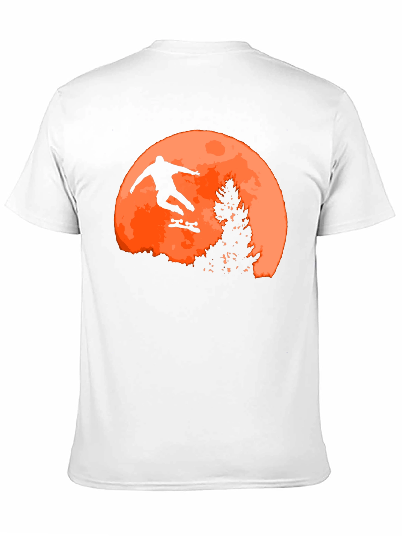 Skateboarder Silhouette Graphic T-Shirt - Black