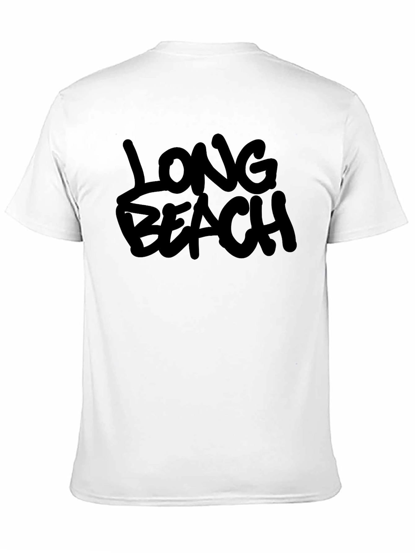 Long Beach Black Graphic Tee Shirt