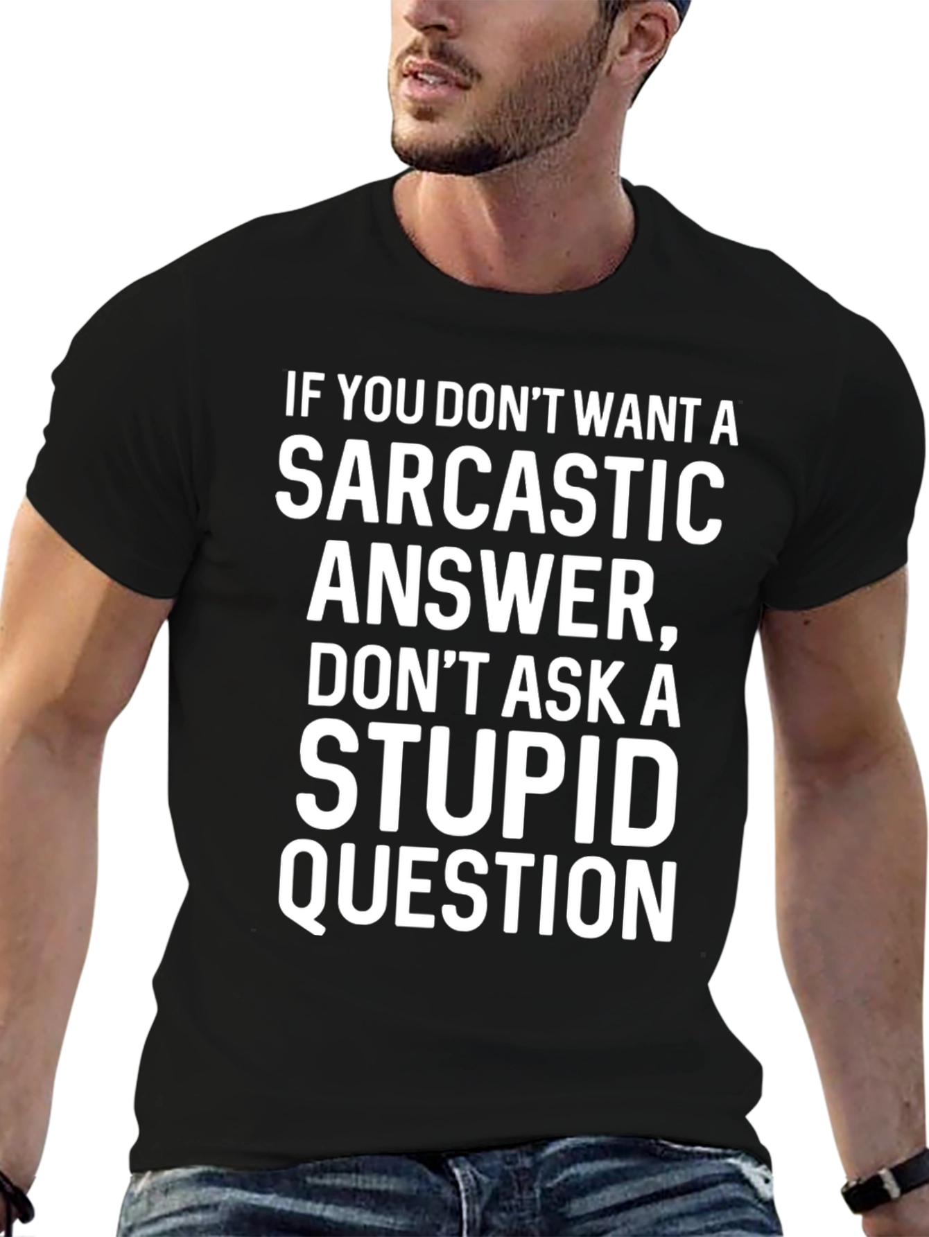 Sarcastic Answer Graphic Tee - Dont Ask Stupid Questions