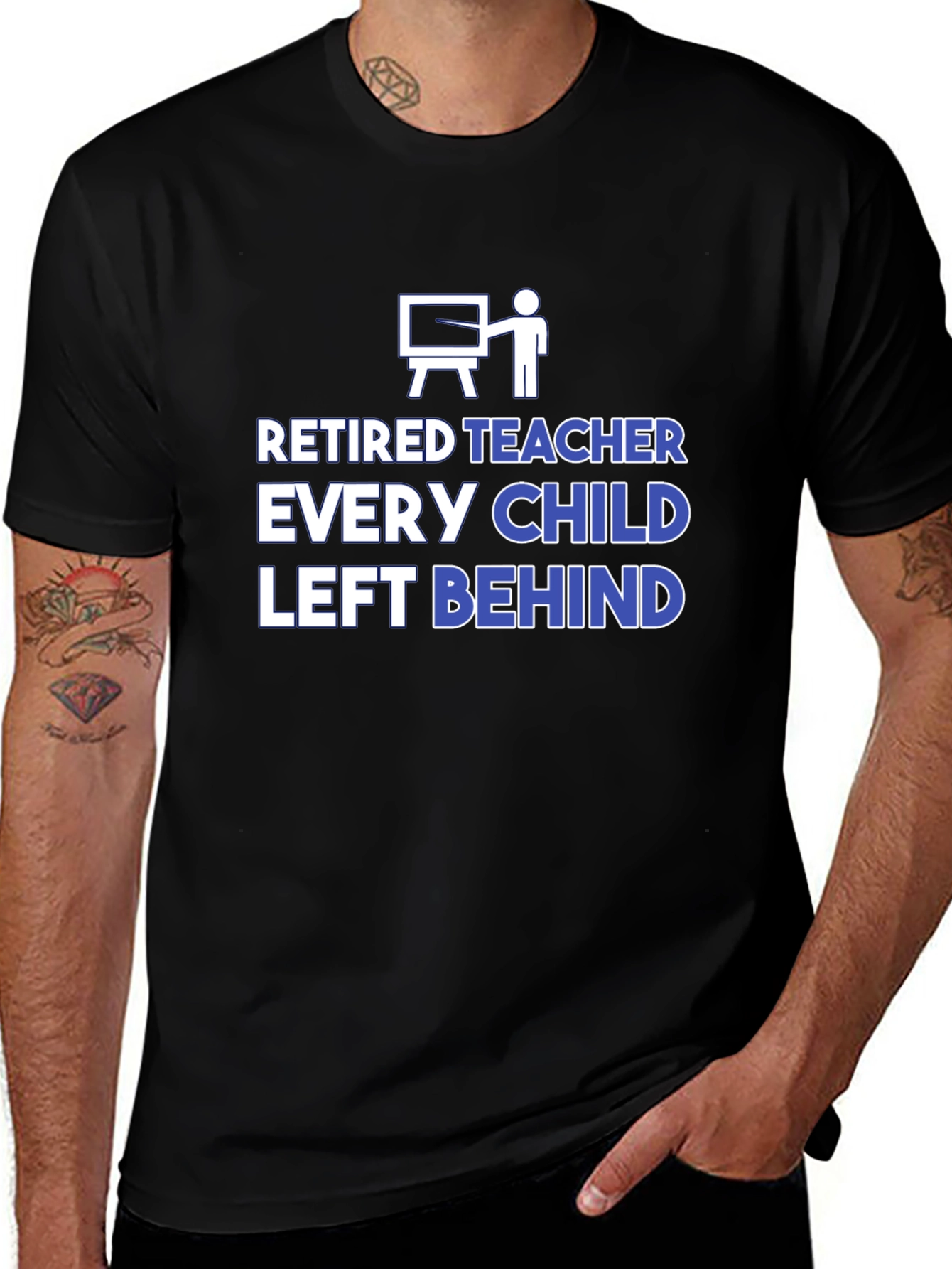 Retired Teacher Graphic T-Shirt - Every Child Left Behind