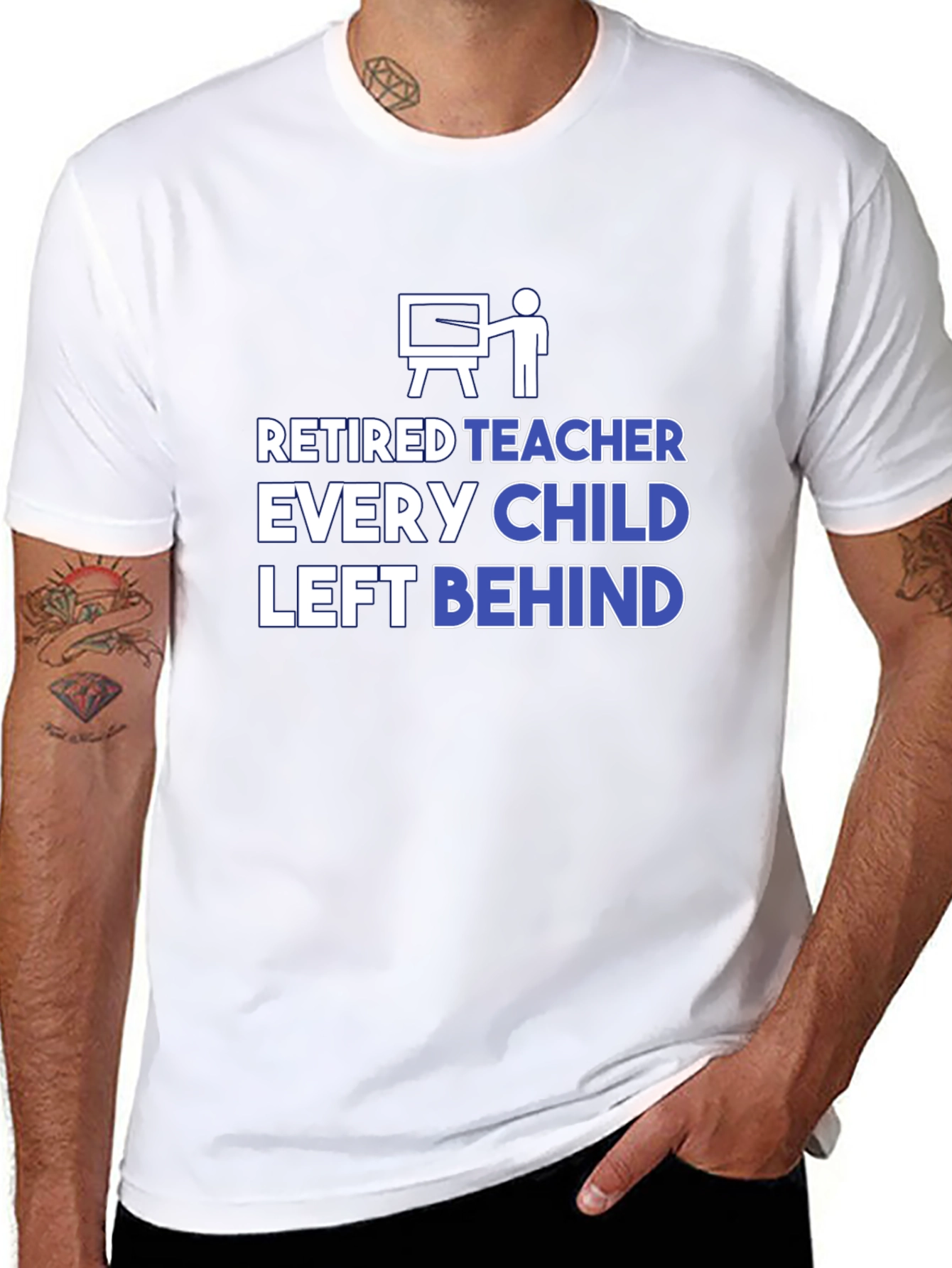 Retired Teacher Graphic T-Shirt - Every Child Left Behind