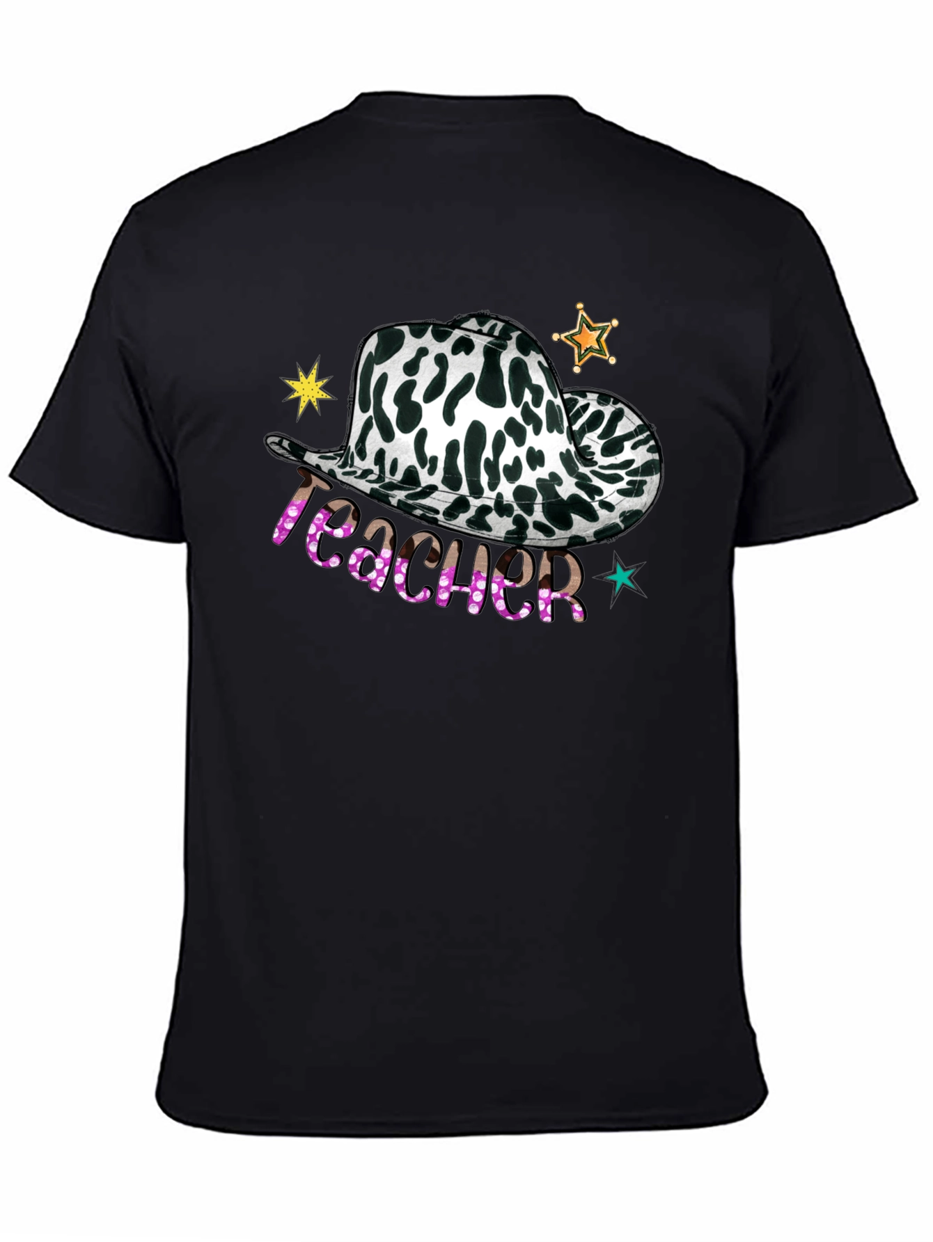 Cow Print Teacher T-Shirt