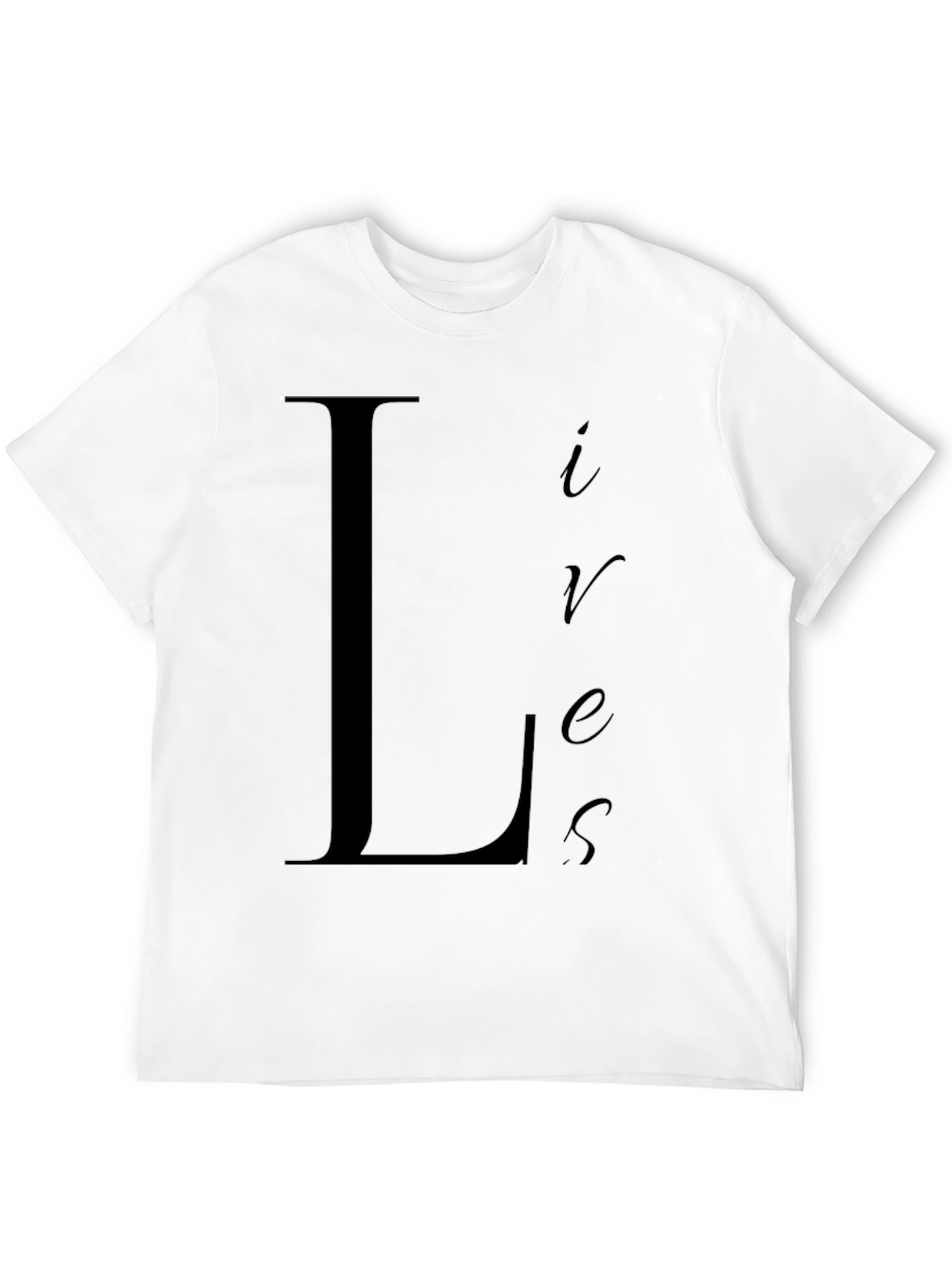 Lives Matter T-Shirt Black Crew Neck Cotton Tee