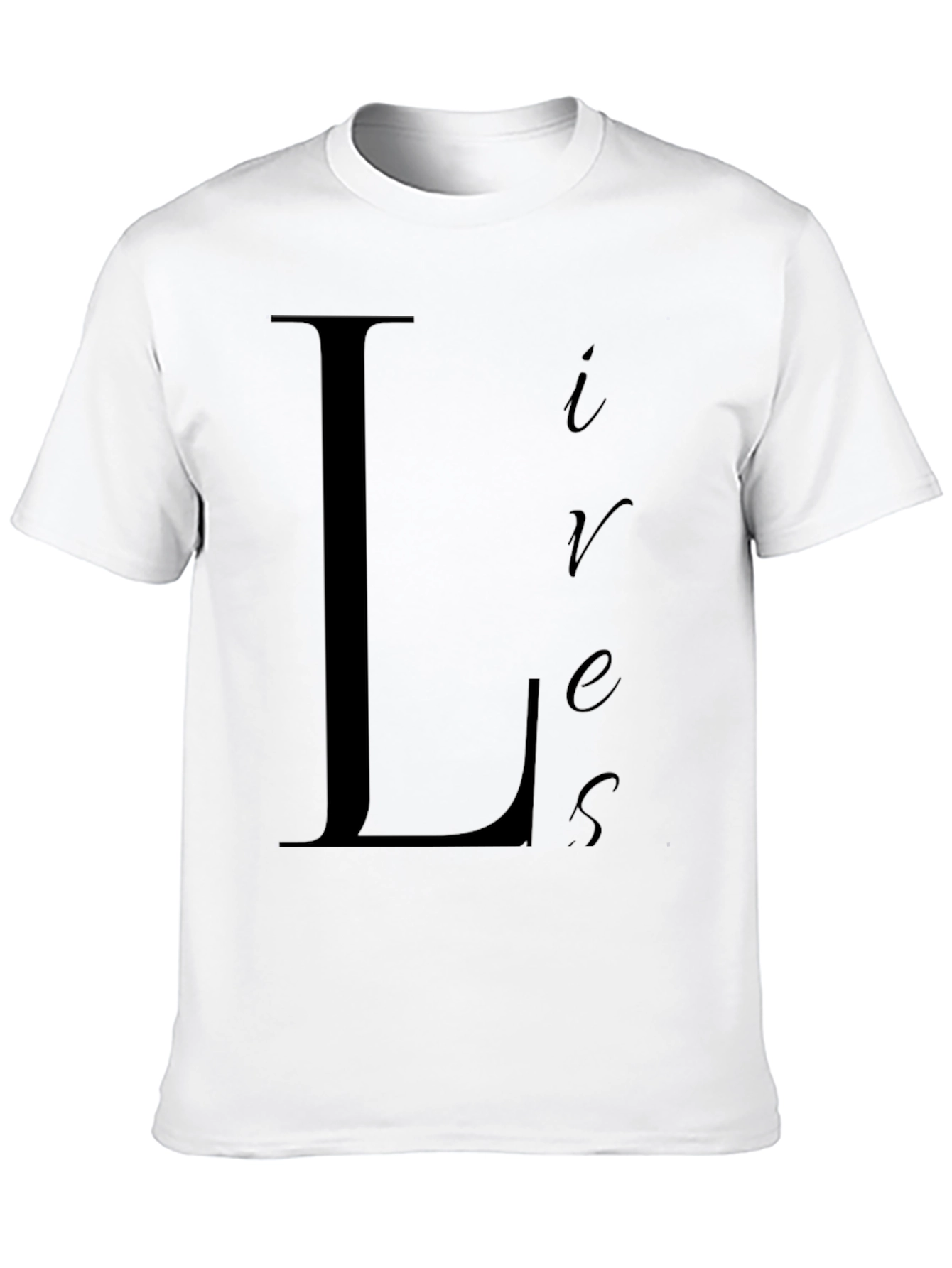 Lives Matter T-Shirt Black Crew Neck Cotton Tee