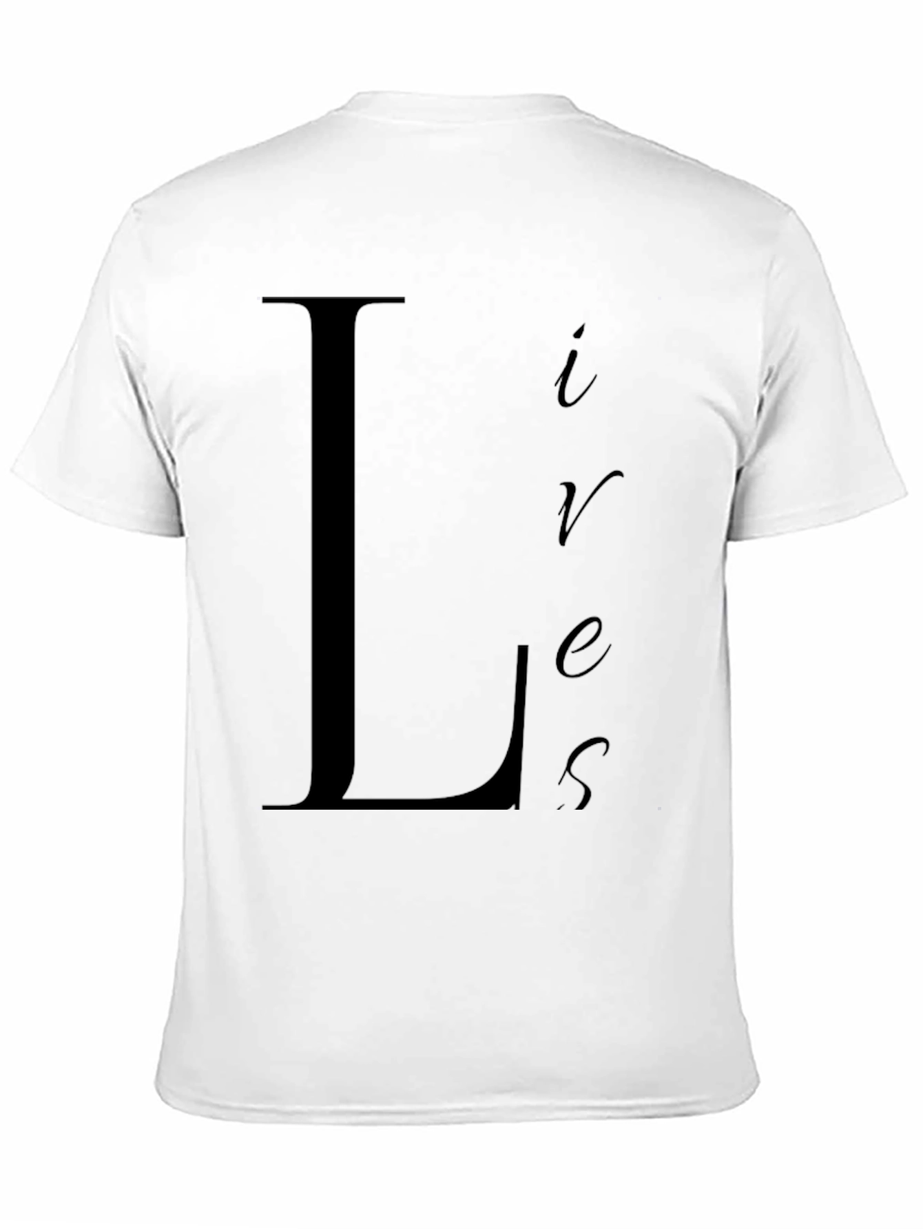 Lives Matter T-Shirt Black Crew Neck Cotton Tee
