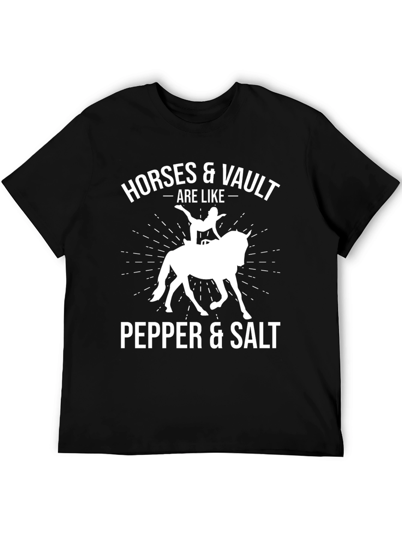 Horses & Vault T-Shirt: Pepper & Salt
