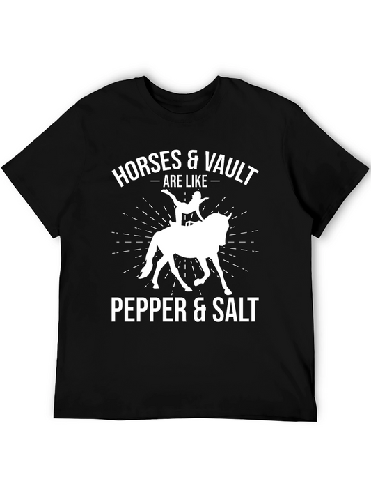 Horses & Vault T-Shirt: Pepper & Salt