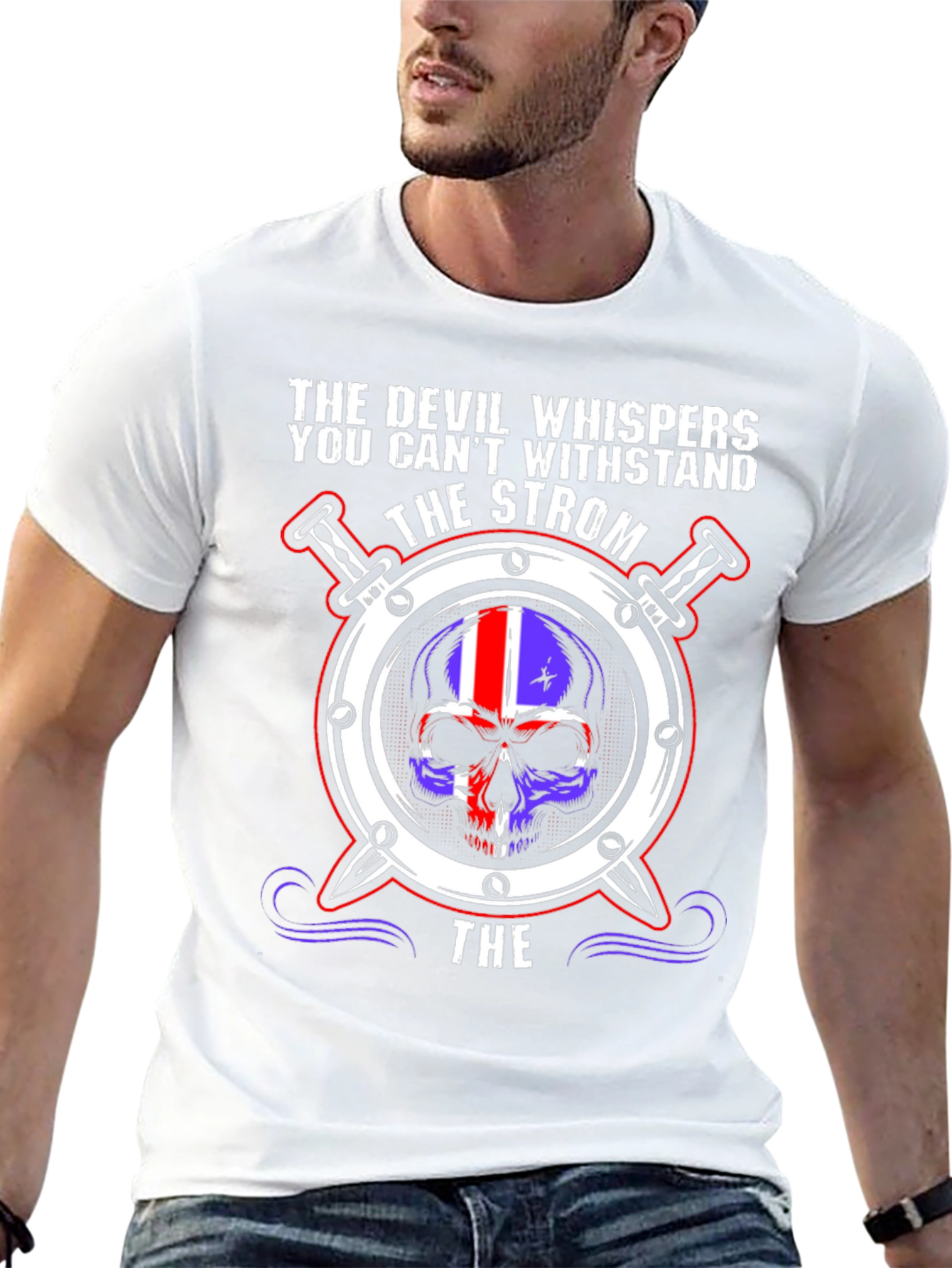Strom Skull T-Shirt - Devil Whispers Graphic Tee