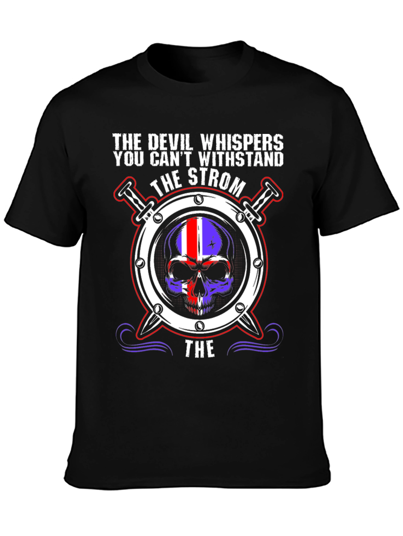 Strom Skull T-Shirt - Devil Whispers Graphic Tee