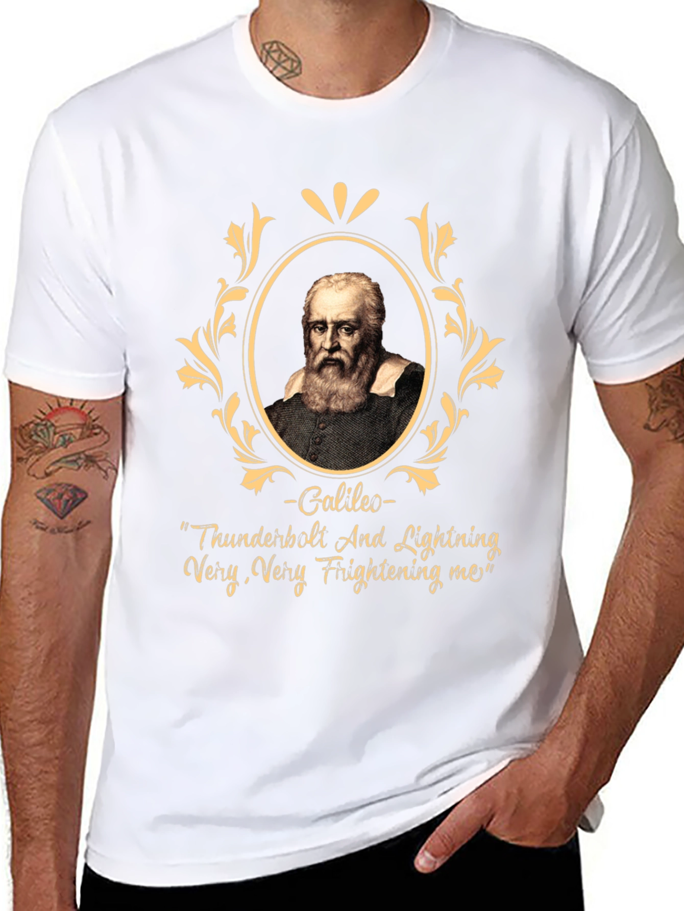 Galileo T-Shirt Thunderbolt and Lightning Funny Music Tee