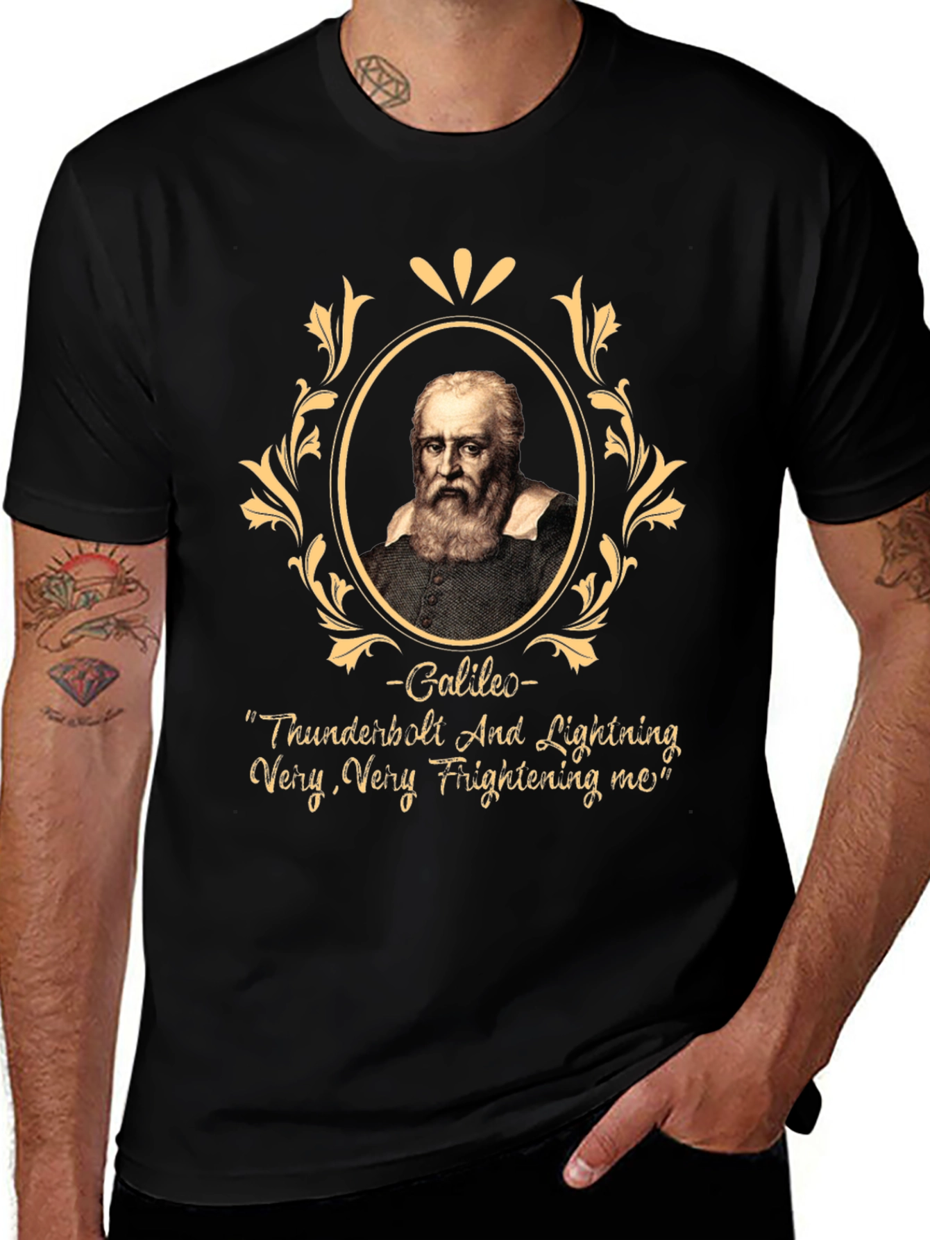 Galileo T-Shirt Thunderbolt and Lightning Funny Music Tee