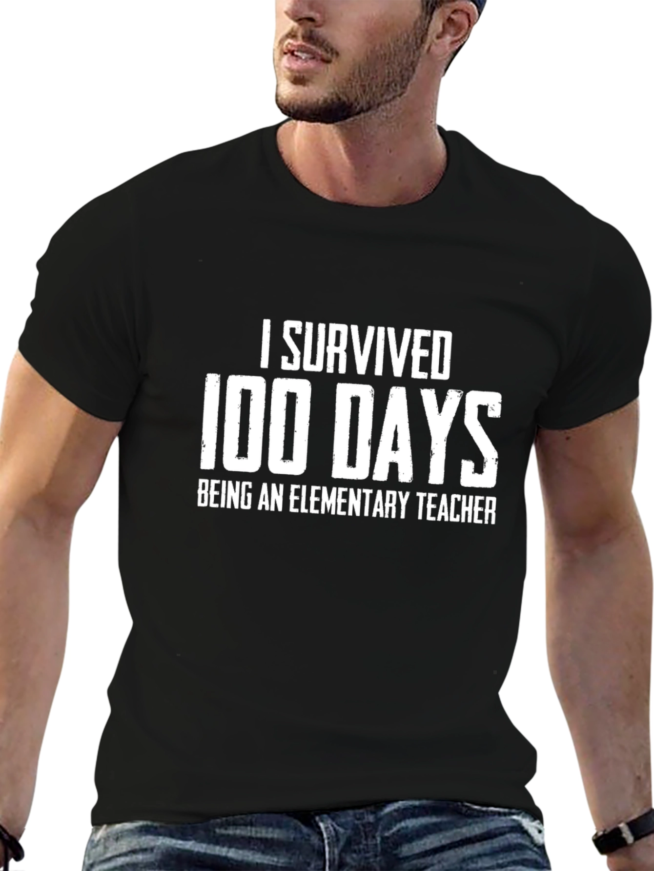 I Survived 100 Days Elementary Teacher T-Shirt