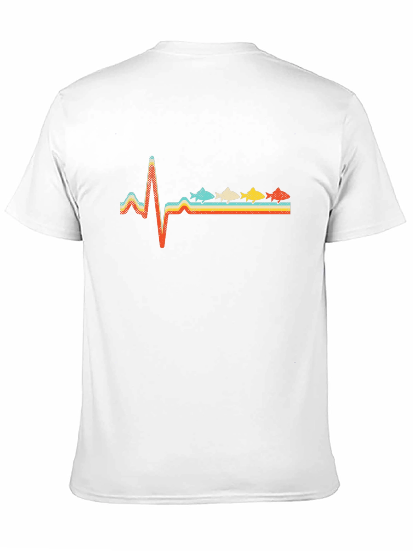 Fishing Heartbeat Retro T-Shirt