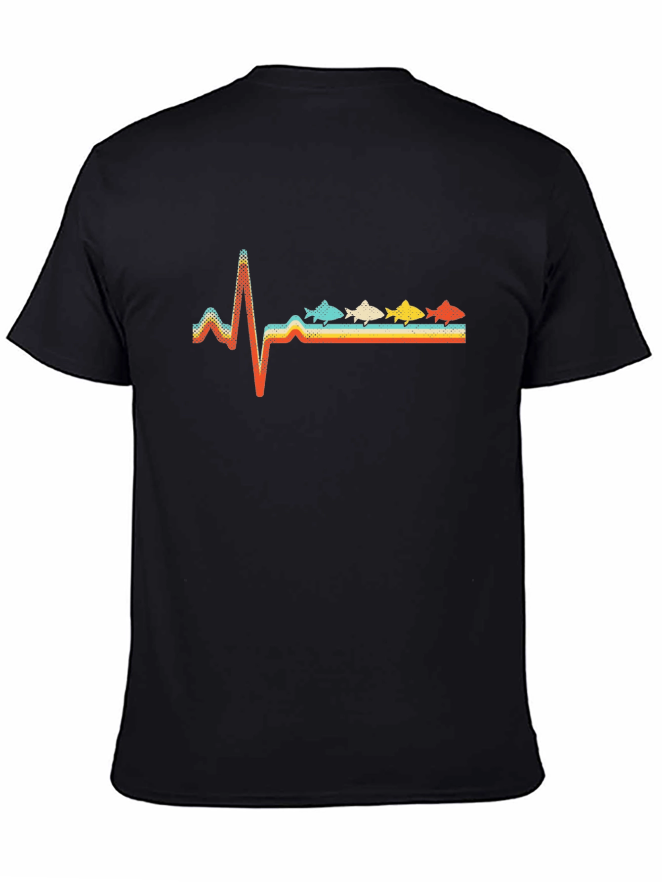 Fishing Heartbeat Retro T-Shirt