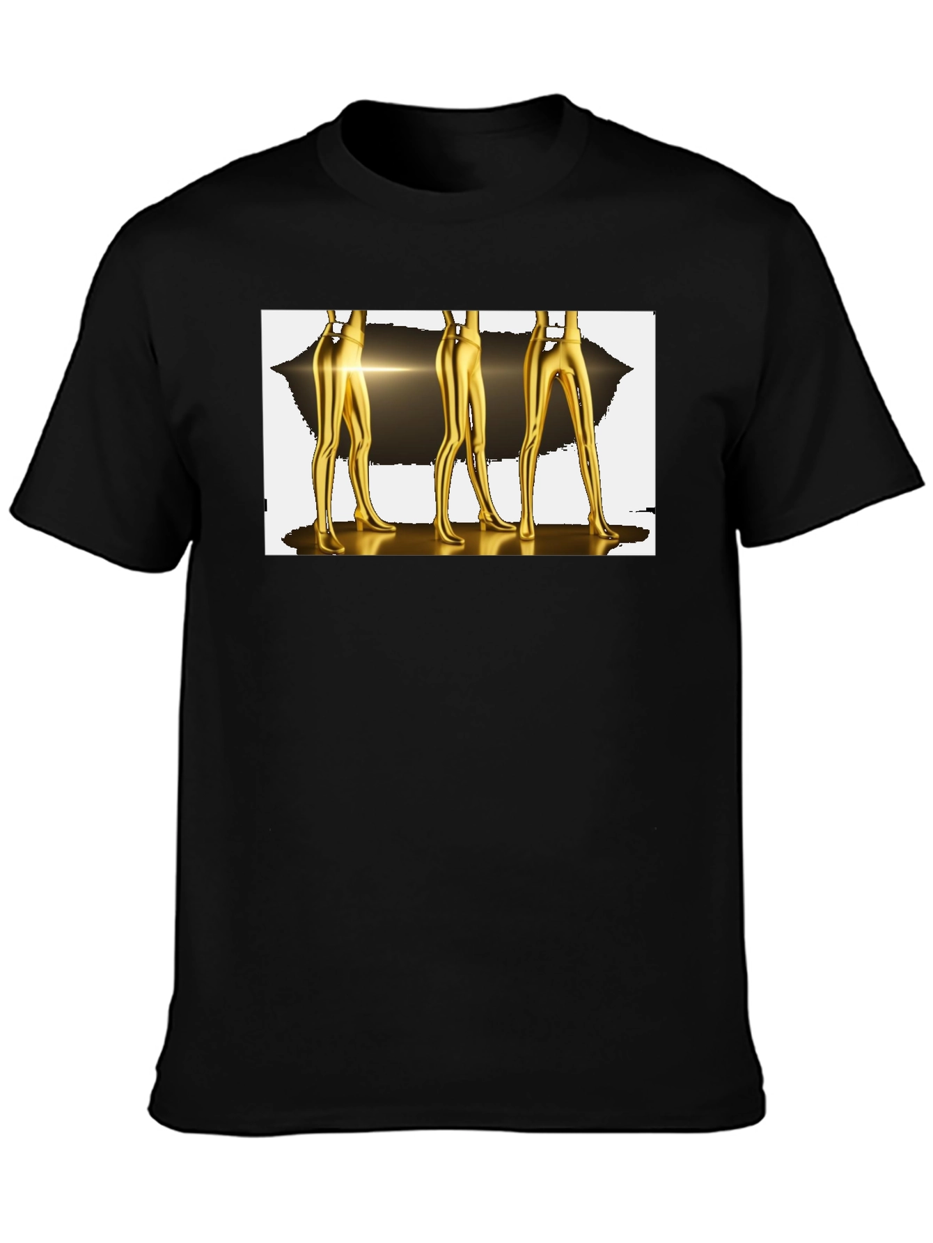 Abstract Gold Legs Graphic T-Shirt