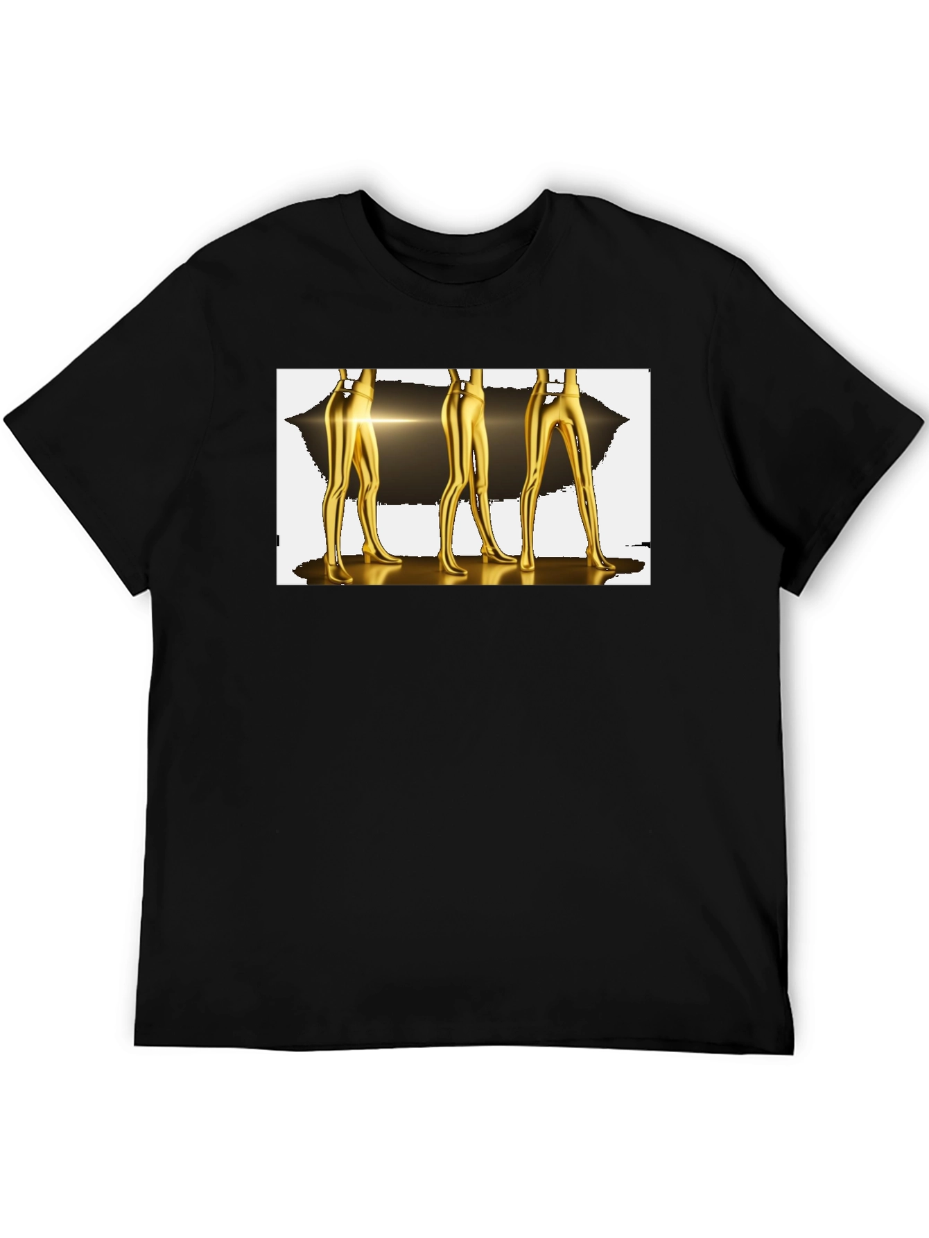 Abstract Gold Legs Graphic T-Shirt