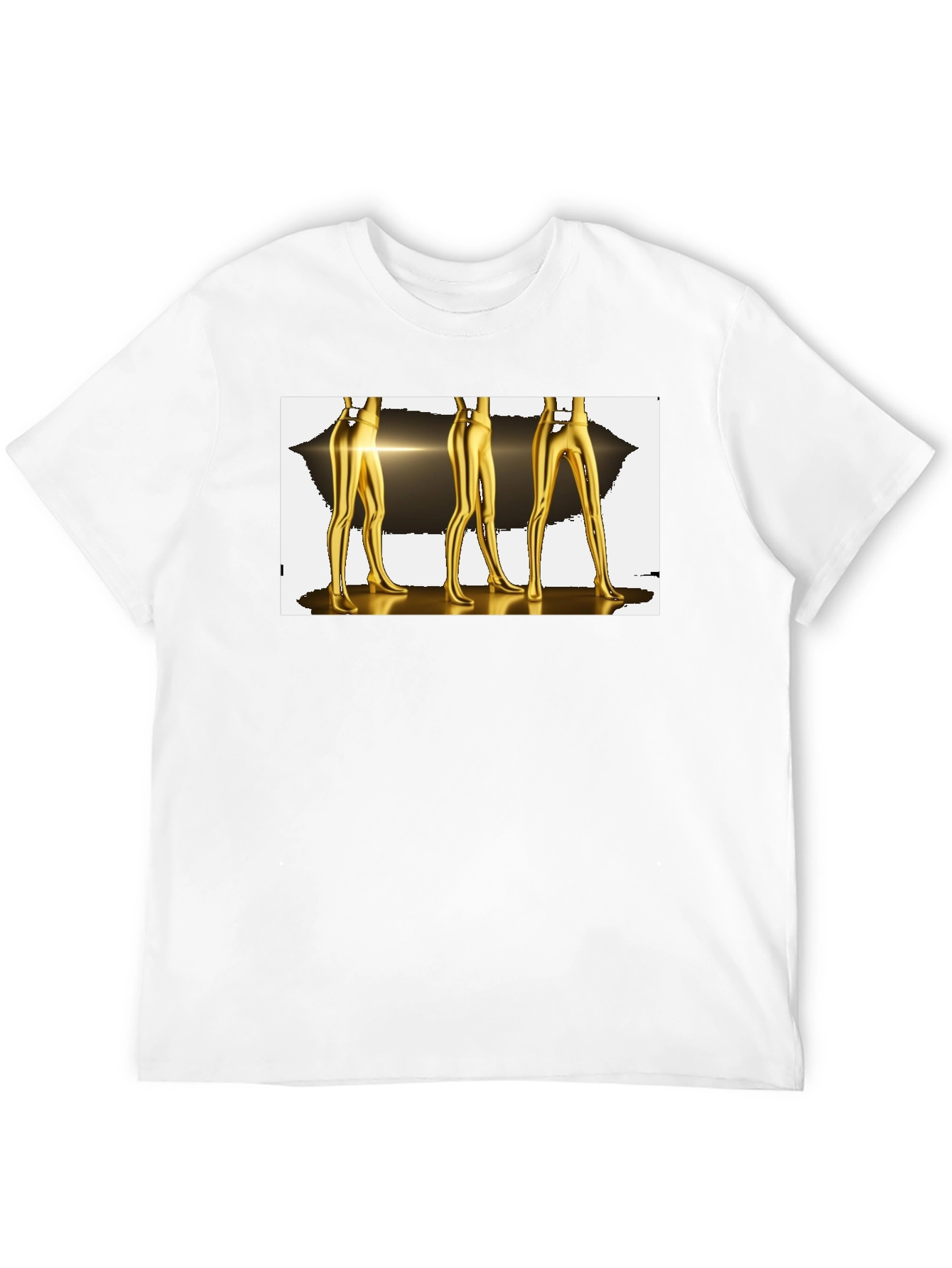 Abstract Gold Legs Graphic T-Shirt