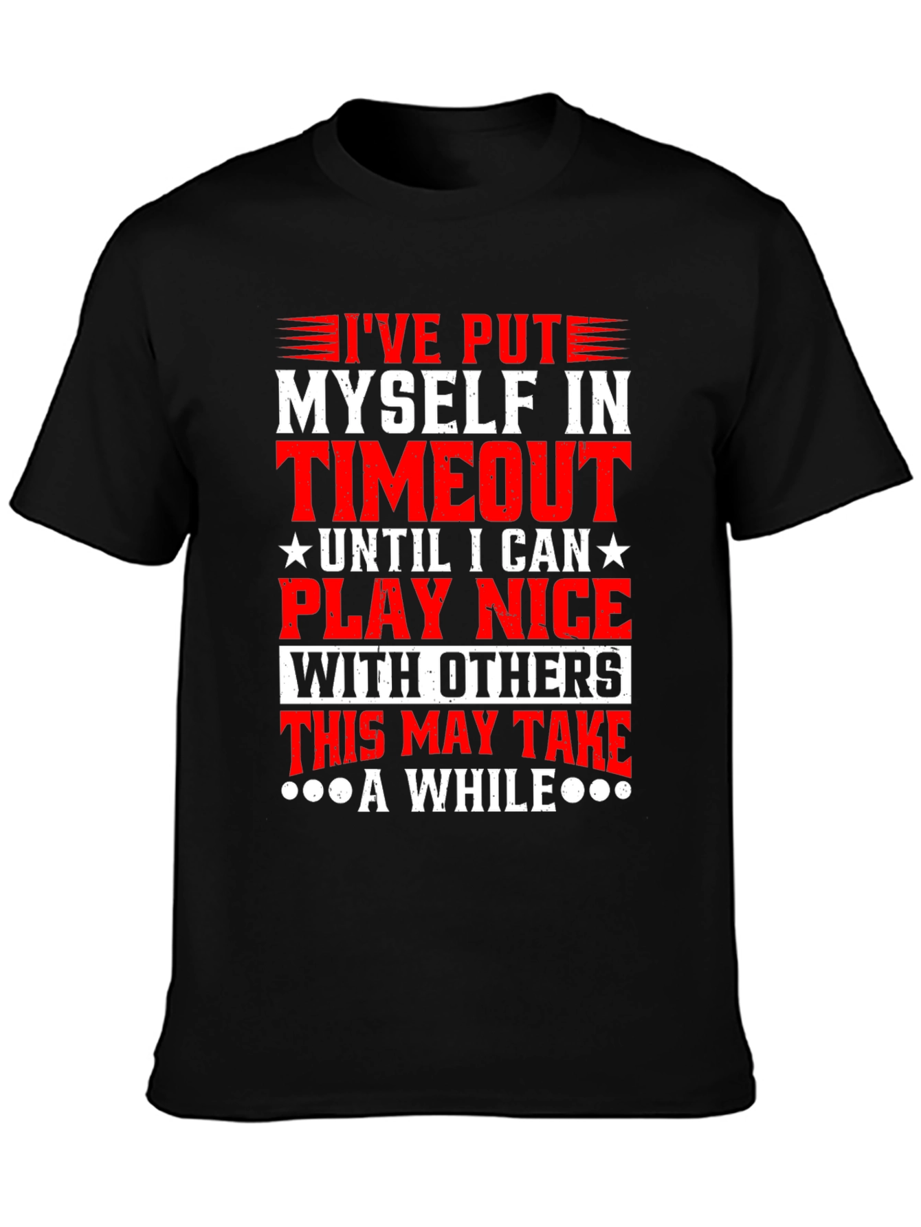 Timeout Graphic Tee: Play Nice Slogan
