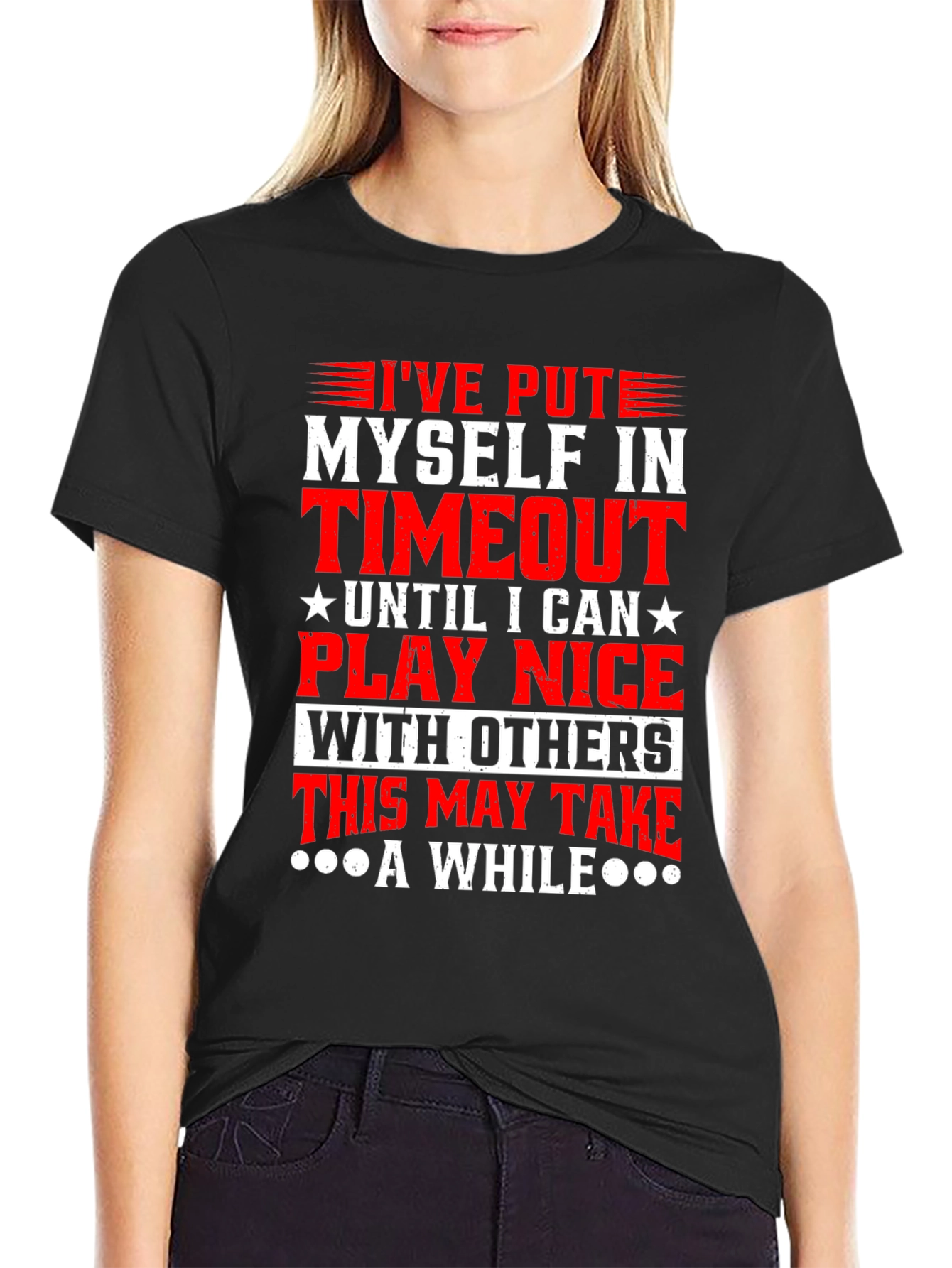 Timeout Graphic Tee: Play Nice Slogan