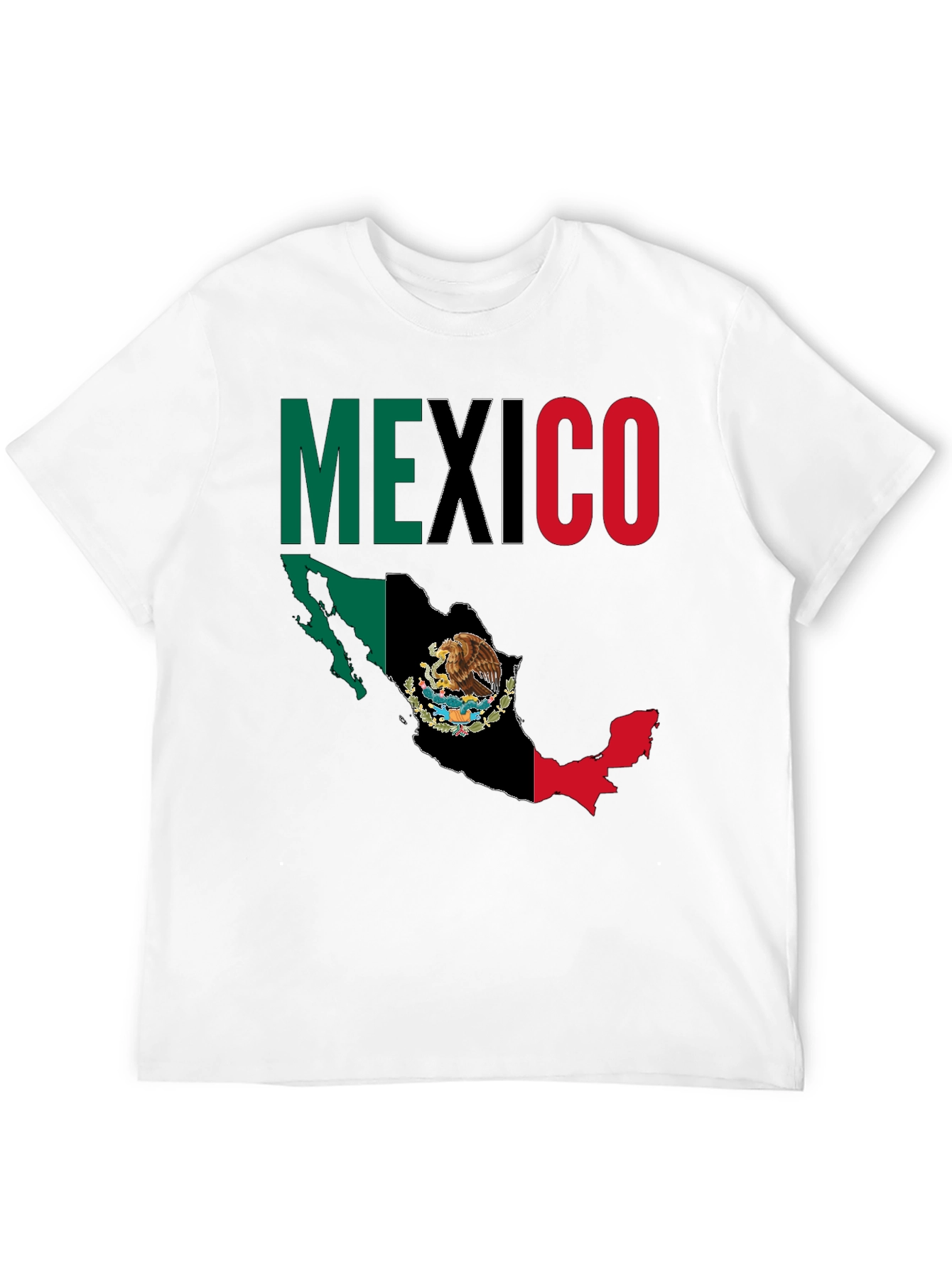 Mexico Flag Map Graphic T-Shirt