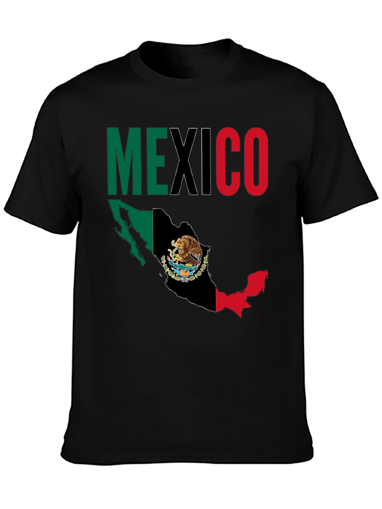 Mexico Flag Map Graphic T-Shirt