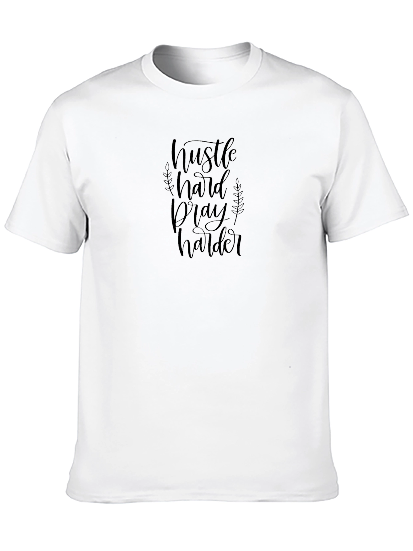 Hustle Harder Graphic Tee - Black Cotton T-Shirt