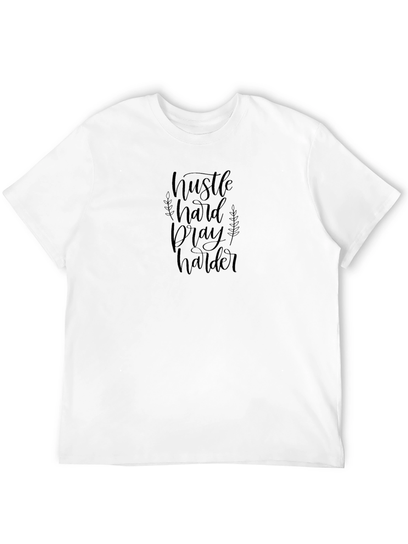 Hustle Harder Graphic Tee - Black Cotton T-Shirt