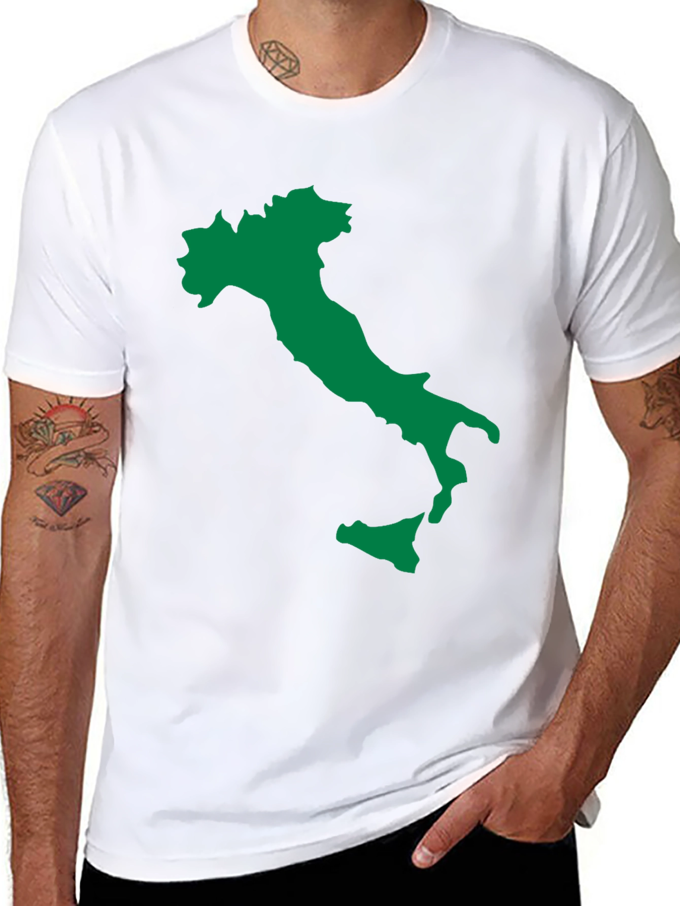 Italy Map Graphic Tee - Black