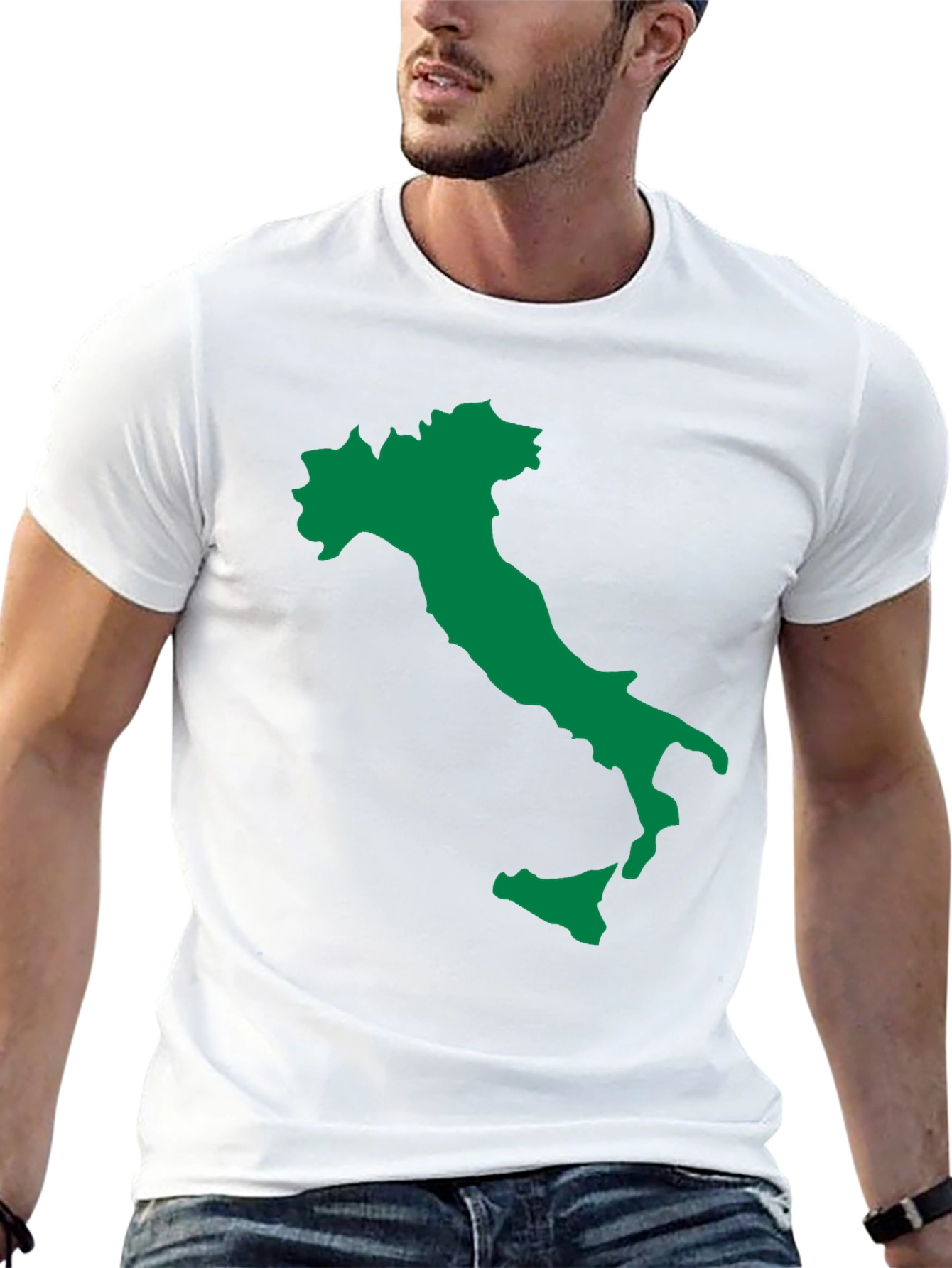 Italy Map Graphic Tee - Black