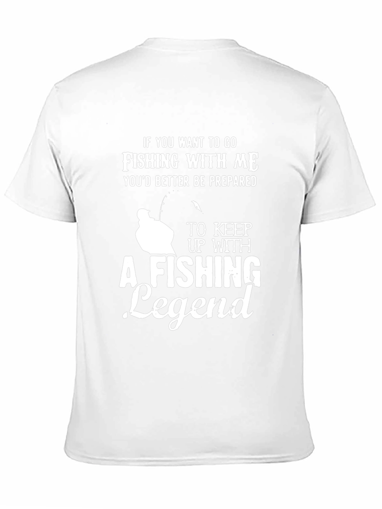 Fishing Legend Graphic Tee - Black Crew Neck T-Shirt