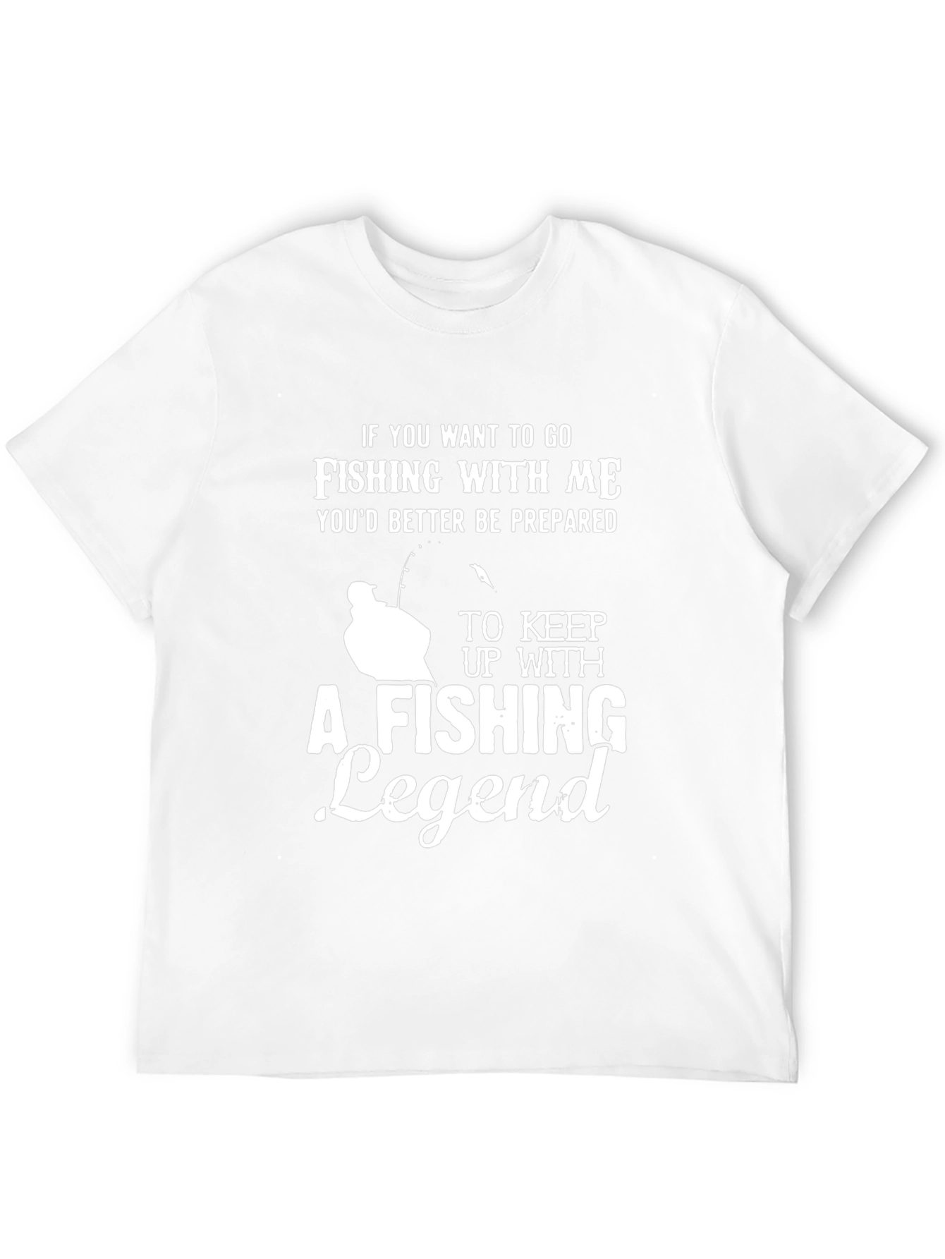 Fishing Legend Graphic Tee - Black Crew Neck T-Shirt