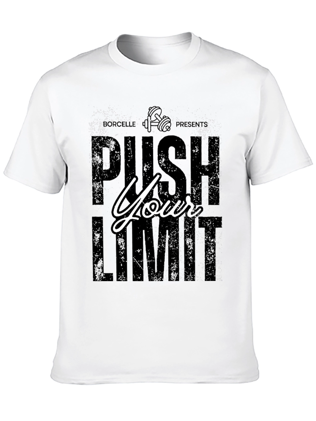 Push Your Limits Black Graphic T-Shirt