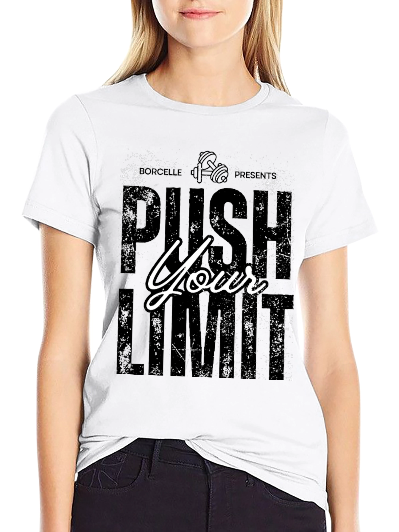 Push Your Limits Black Graphic T-Shirt