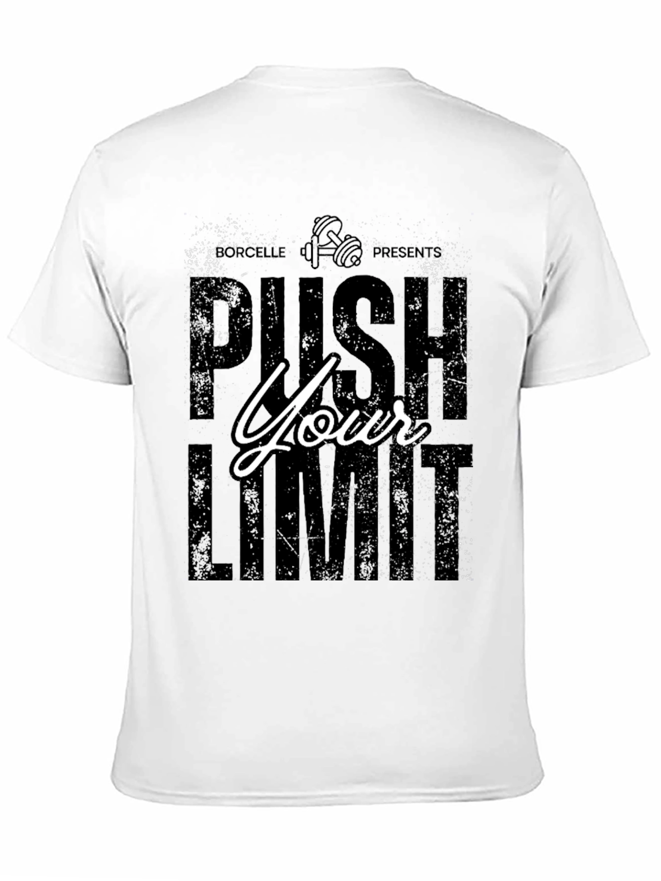 Push Your Limits Black Graphic T-Shirt