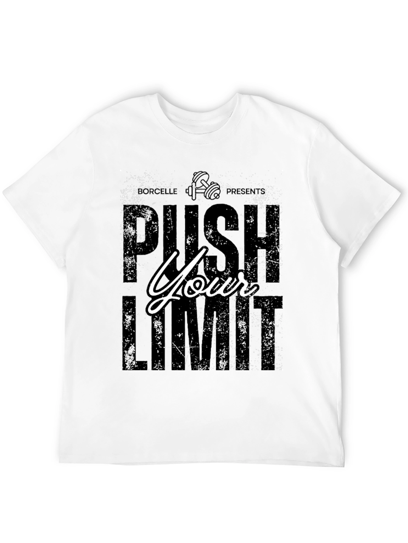 Push Your Limits Black Graphic T-Shirt