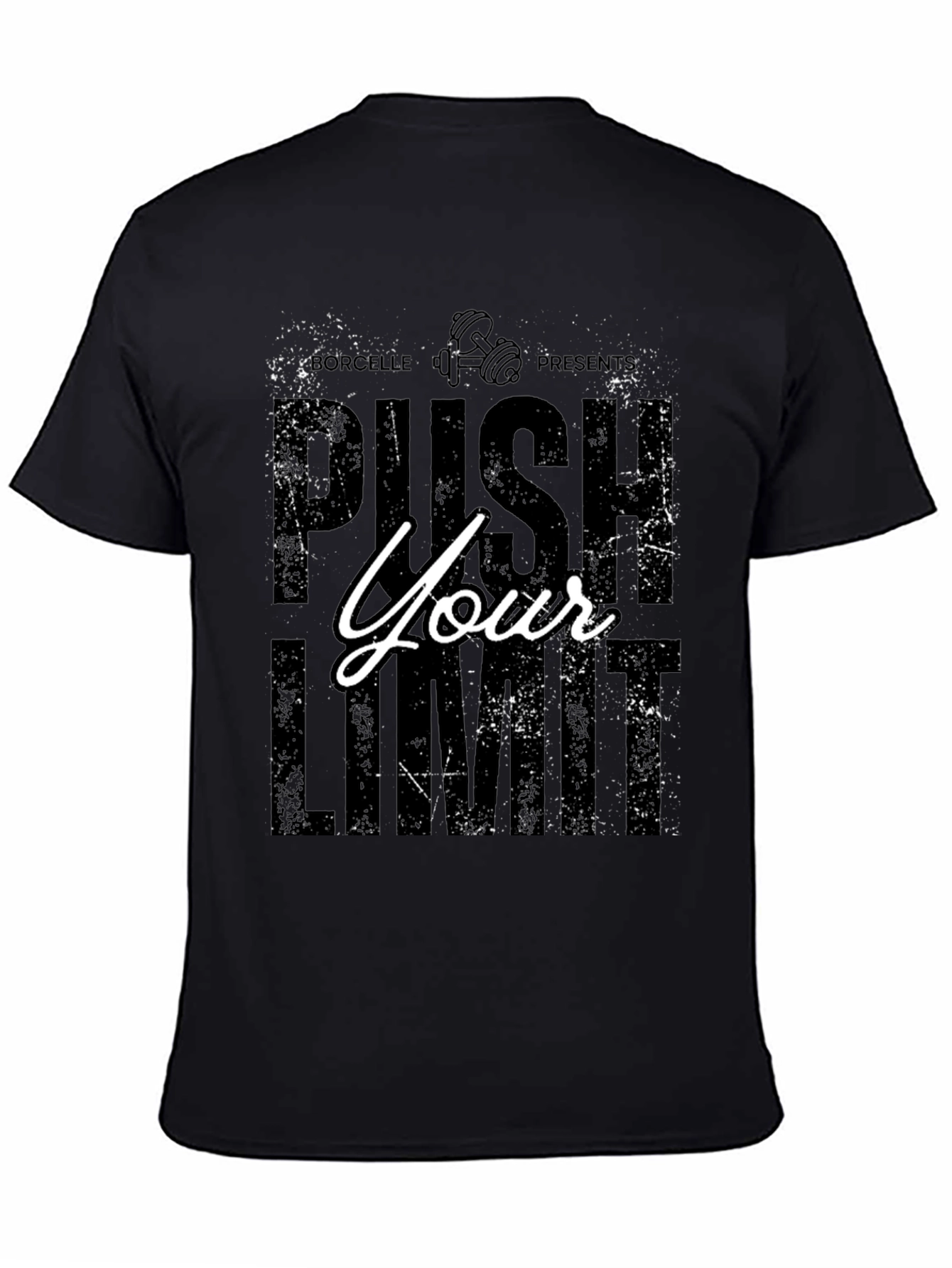 Push Your Limits Black Graphic T-Shirt