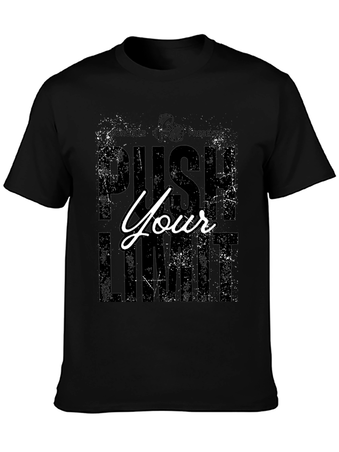 Push Your Limits Black Graphic T-Shirt